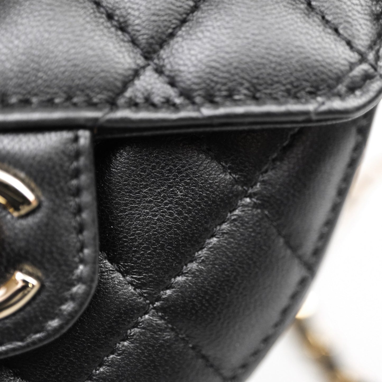 Chanel Small Heart Bag Black Lambskin Gold Hardware