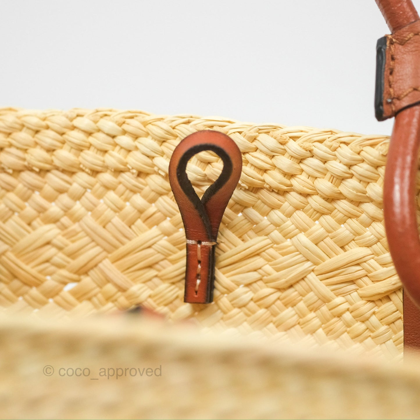 Loewe Mini Anagram Basket Bag Iraca Palm Calfskin Natural/Tan