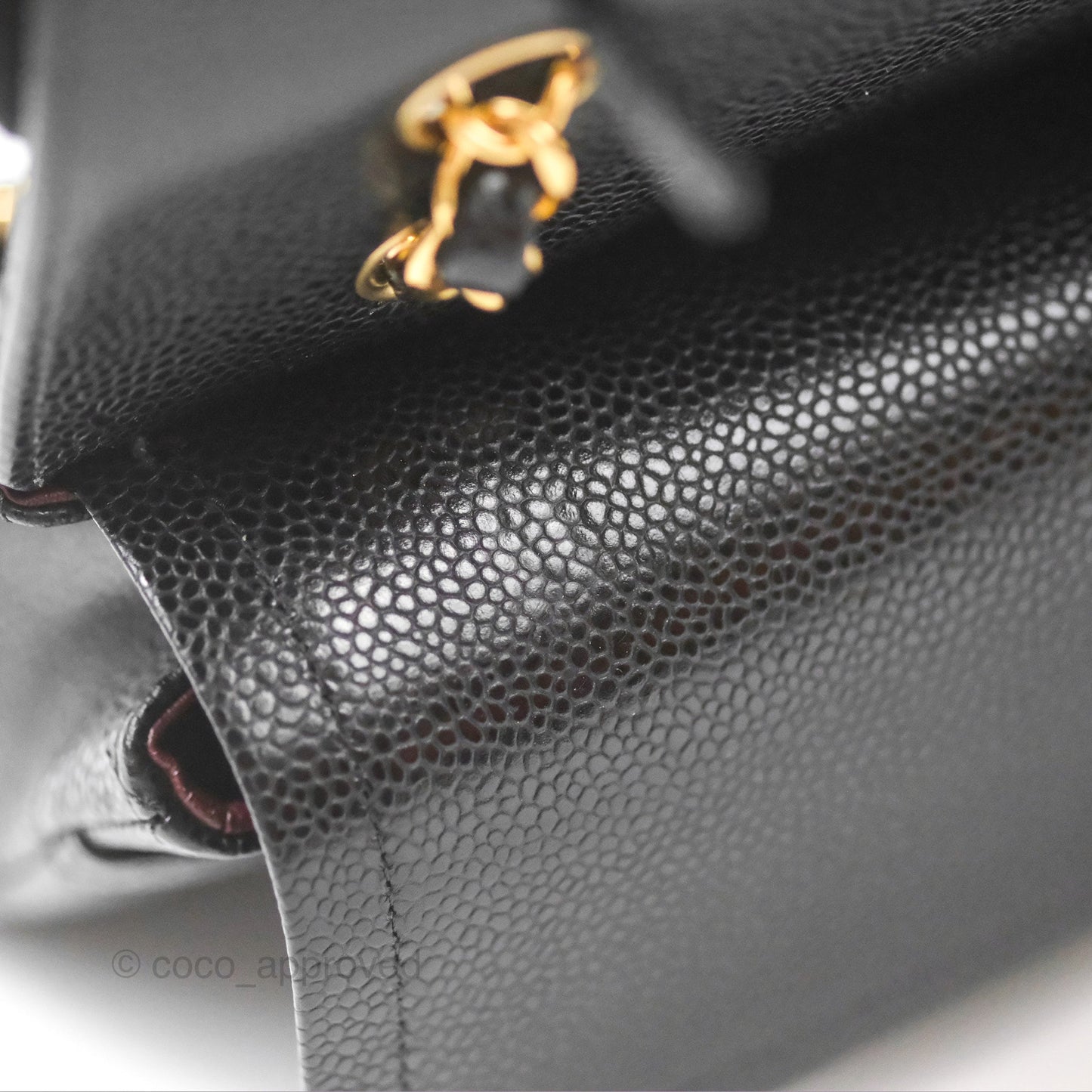 Chanel Classic M/L Medium Flap Quilted Black Caviar Gold Hardware