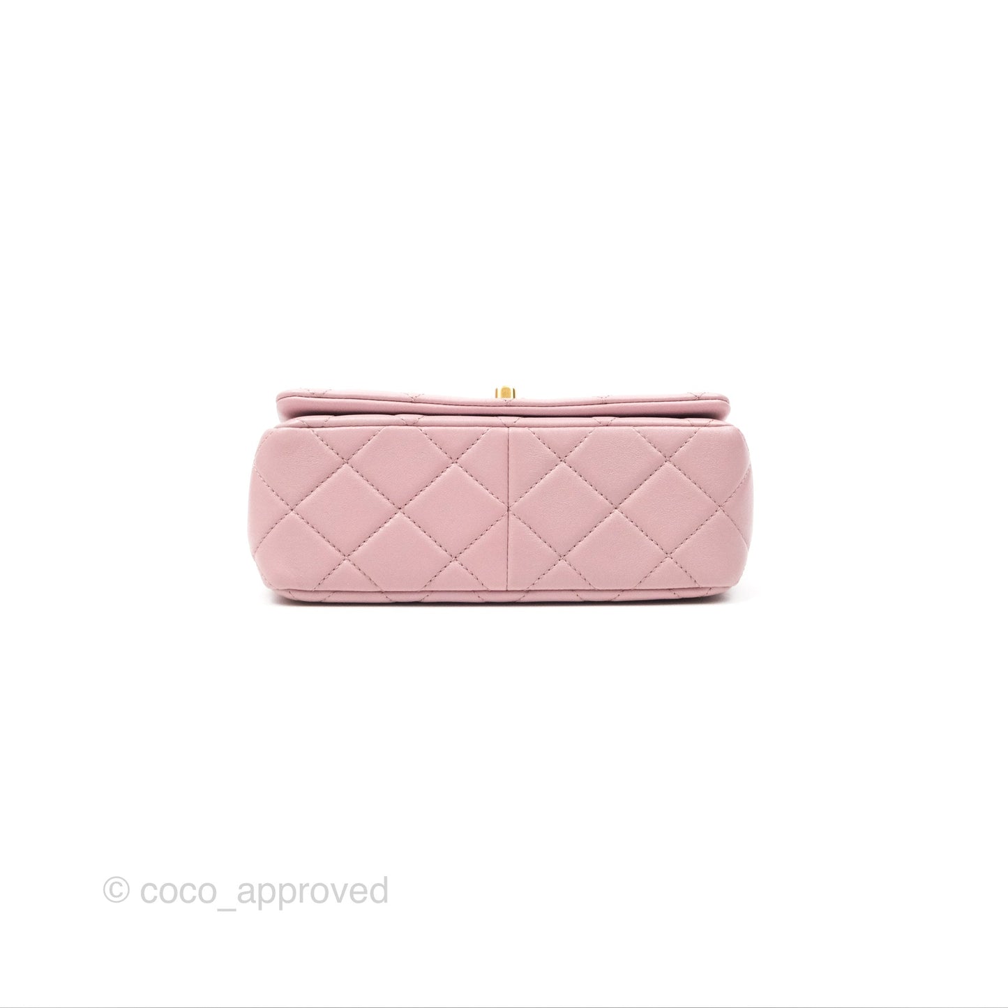 Chanel Flap Bag Dusty Pink Lambskin Aged Gold Hardware 24P