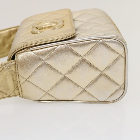 Luxury Chanel Matelasse Shoulder Bag Lamb Skin Gold CC  29567A