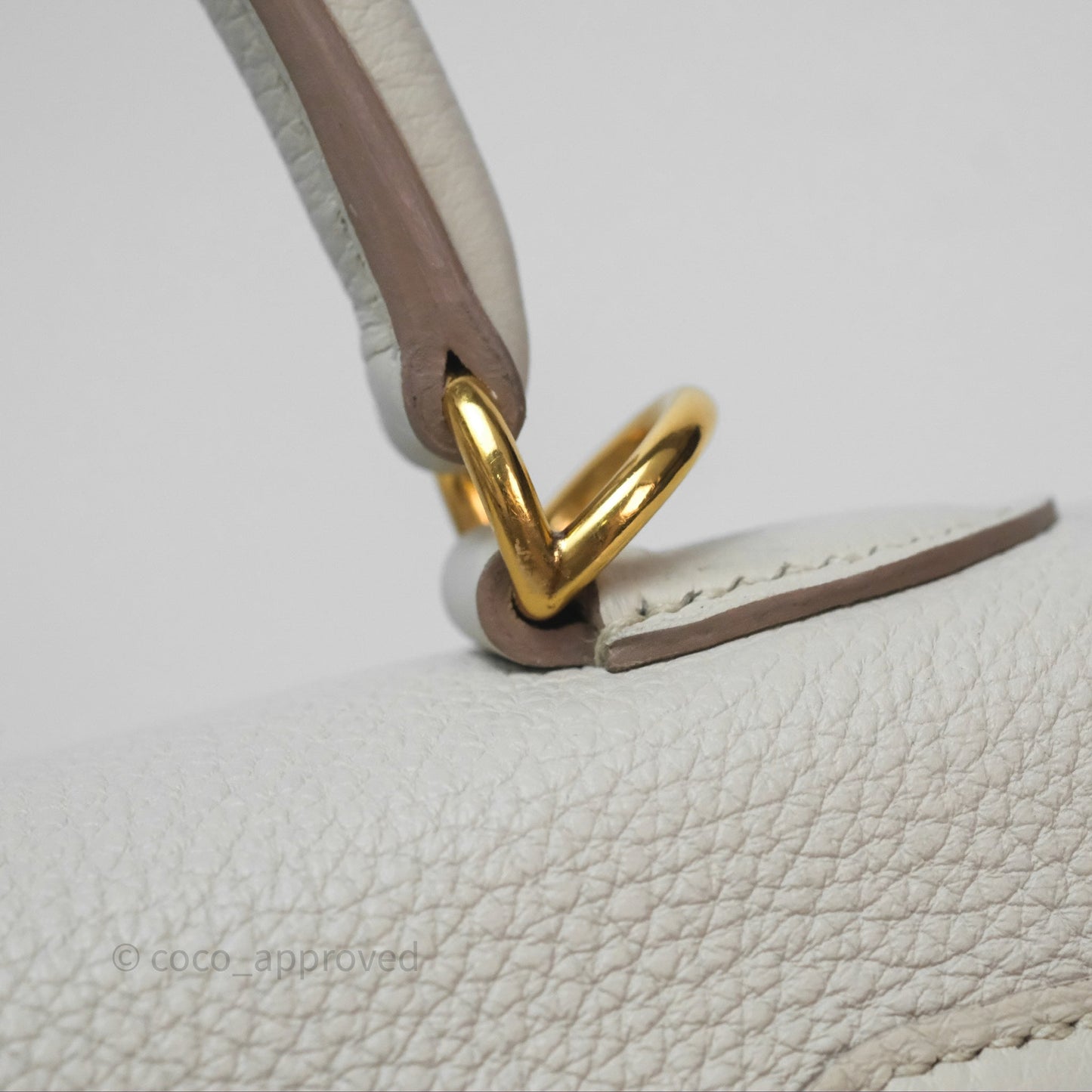 Hermès Retourne Kelly 25 Beton 8L Togo Gold Hardware