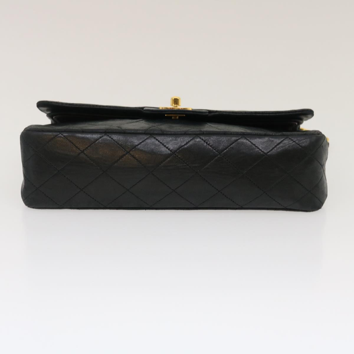 CHANEL Classic Matelasse 25 Chain Flap Shoulder Bag Lamb Skin Black  29592A