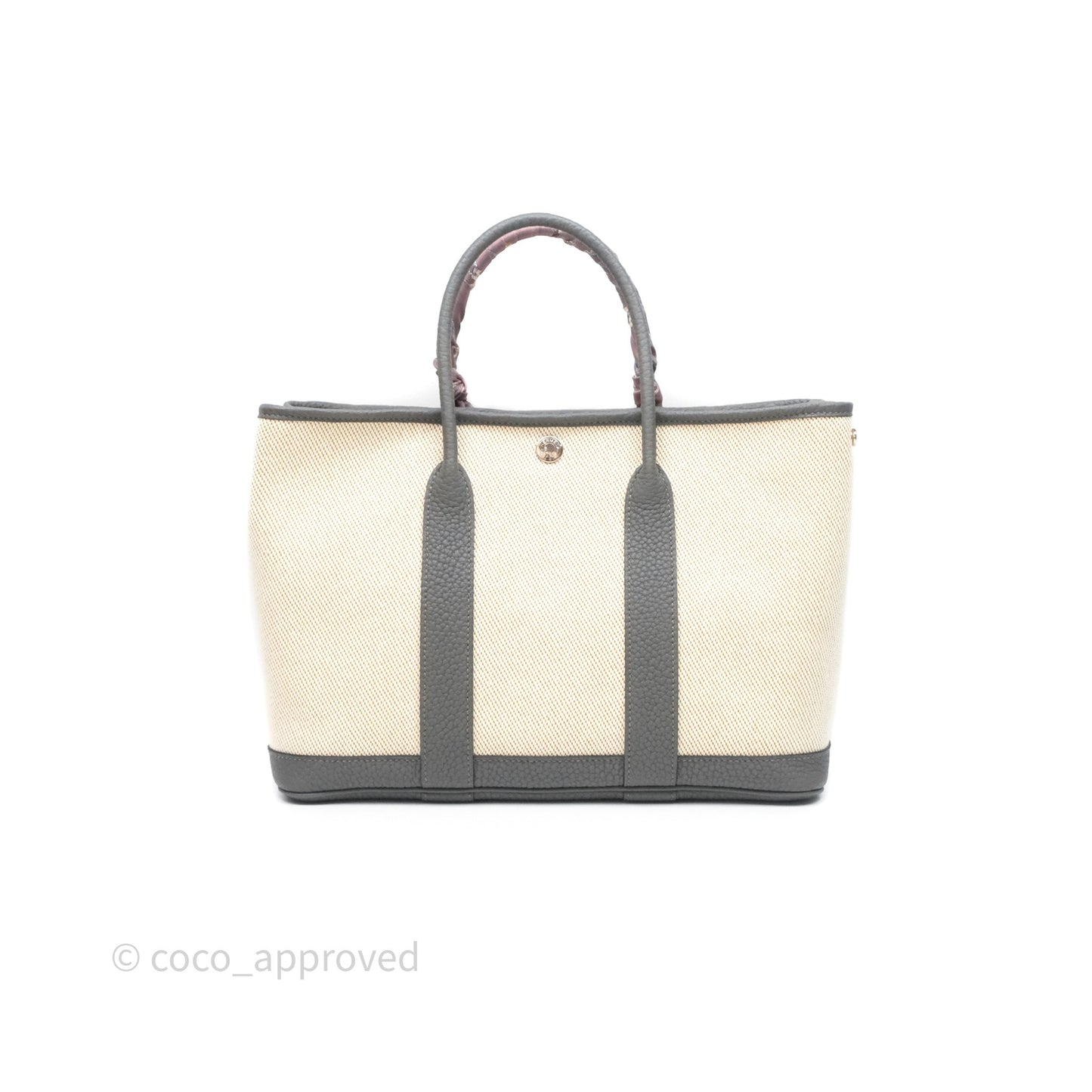 Hermès Garden Party 30 Canvas Ecru-Desert/ Gris Meyer