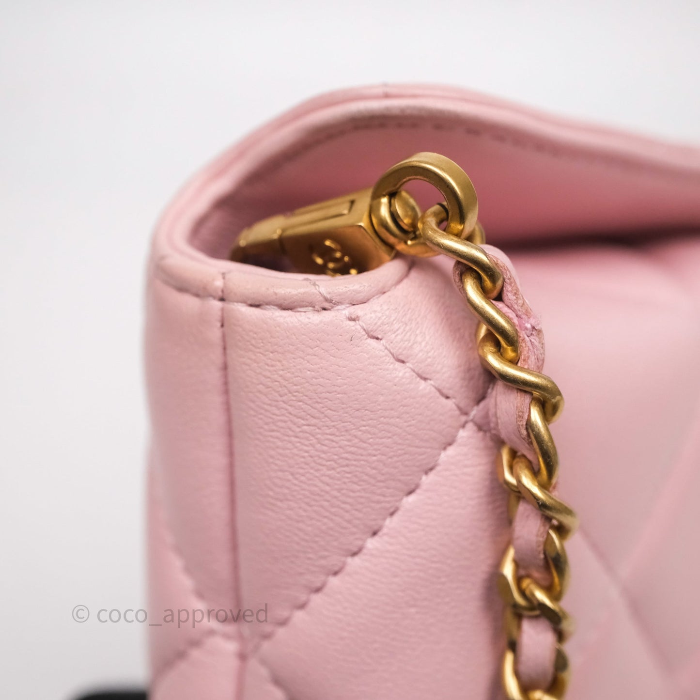 Chanel Quilted Hobo With CC Adjustable Chain Pink Lambskin Aged Gold Hardware