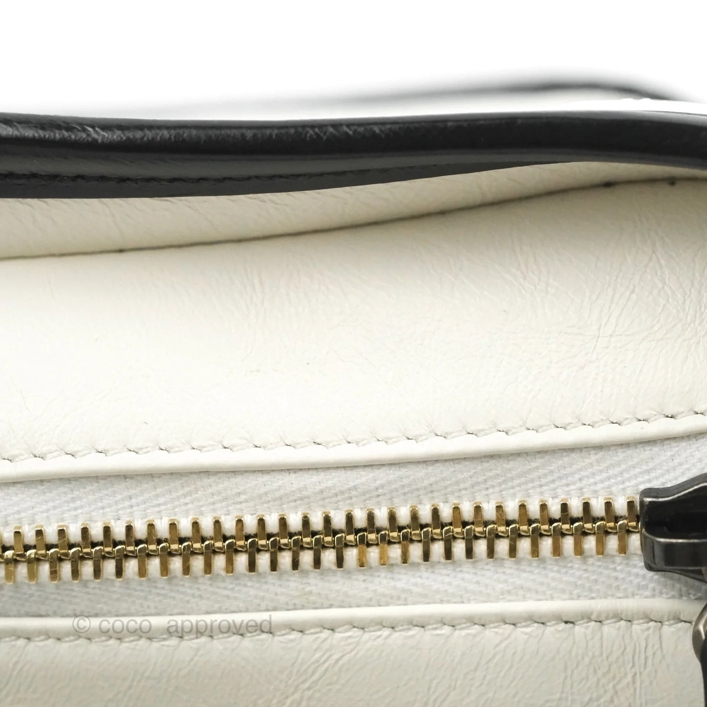Chanel Quilted Small Gabrielle Hobo White Black Calfskin Mixed Hardware