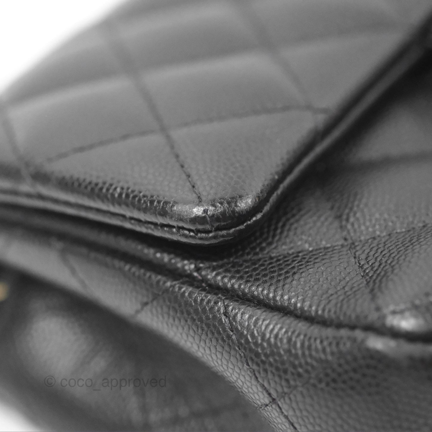 Chanel Quilted Mini Rectangular Black Caviar Gold Hardware 17B