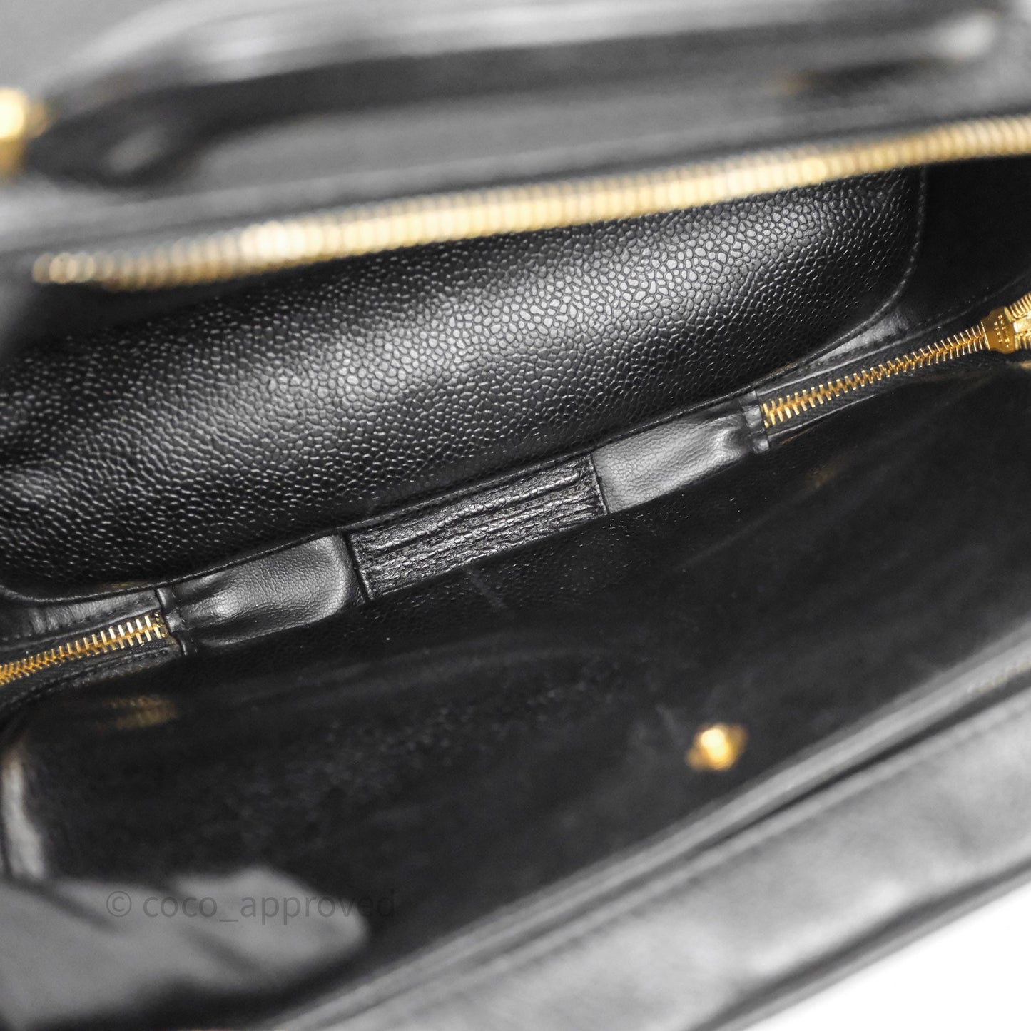 Chanel Vintage Timeless Vanity Case Caviar 24K Gold Hardware