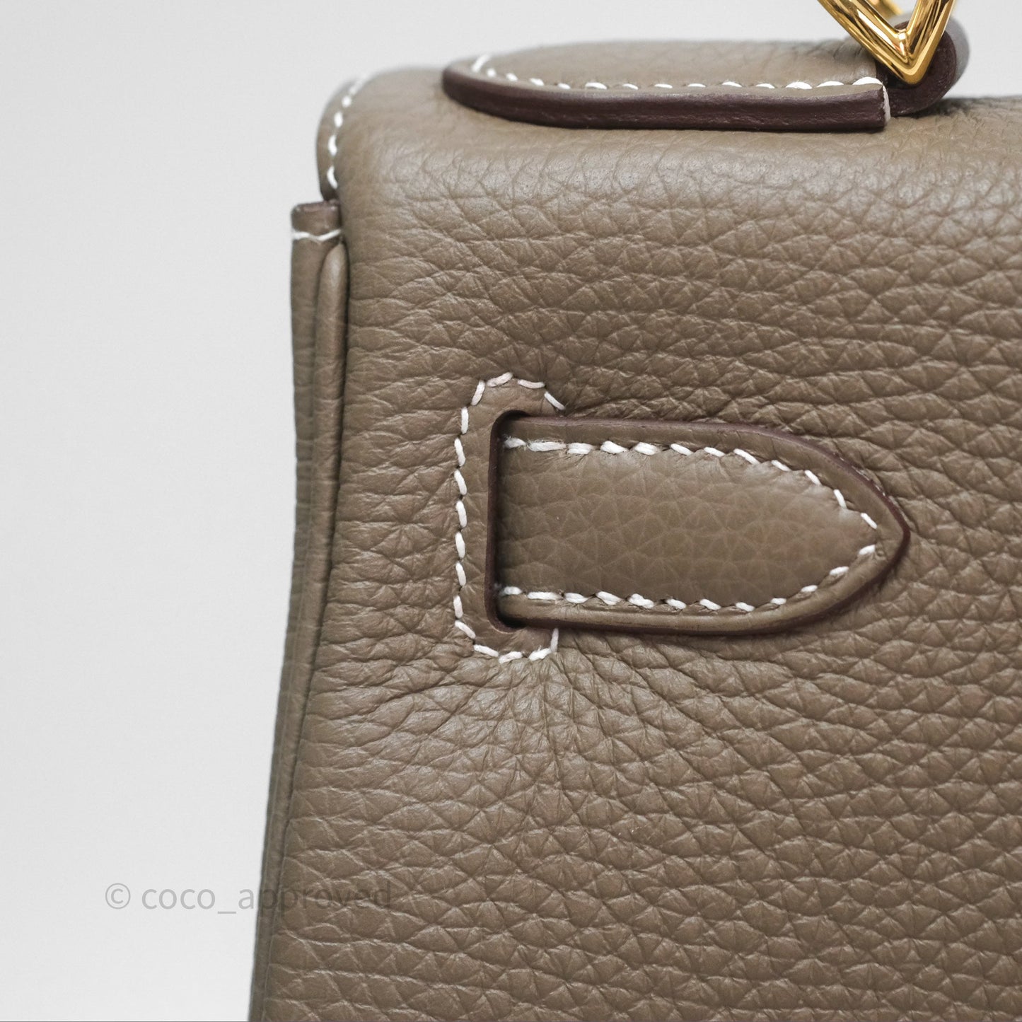 Hermès Kelly II 28 Retourne Etoupe 18 Clemence Gold Hardware