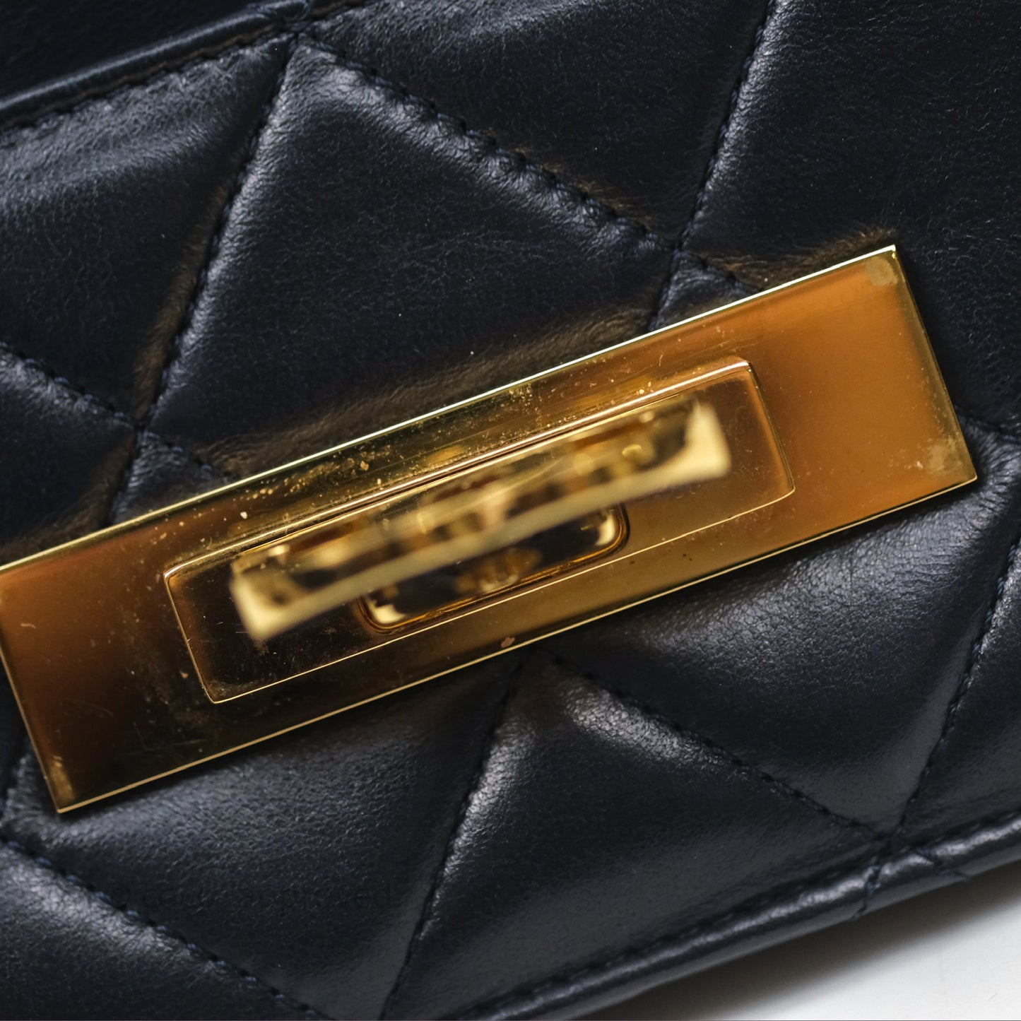 Chanel Golden Class Wallet on Chain WOC Navy Lambskin Gold Hardware