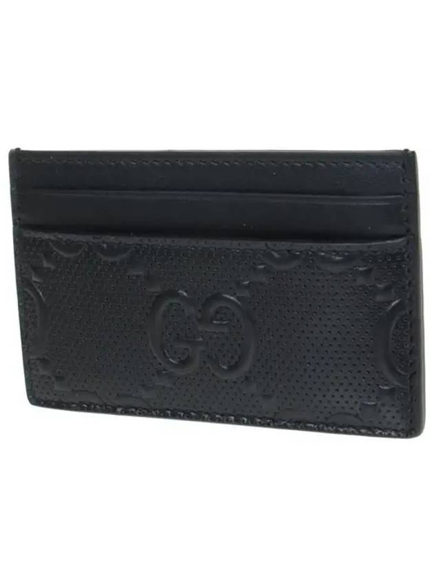 Luxury Gucci Trending 2025 GG Embossed Two-Stage Card Wallet Black