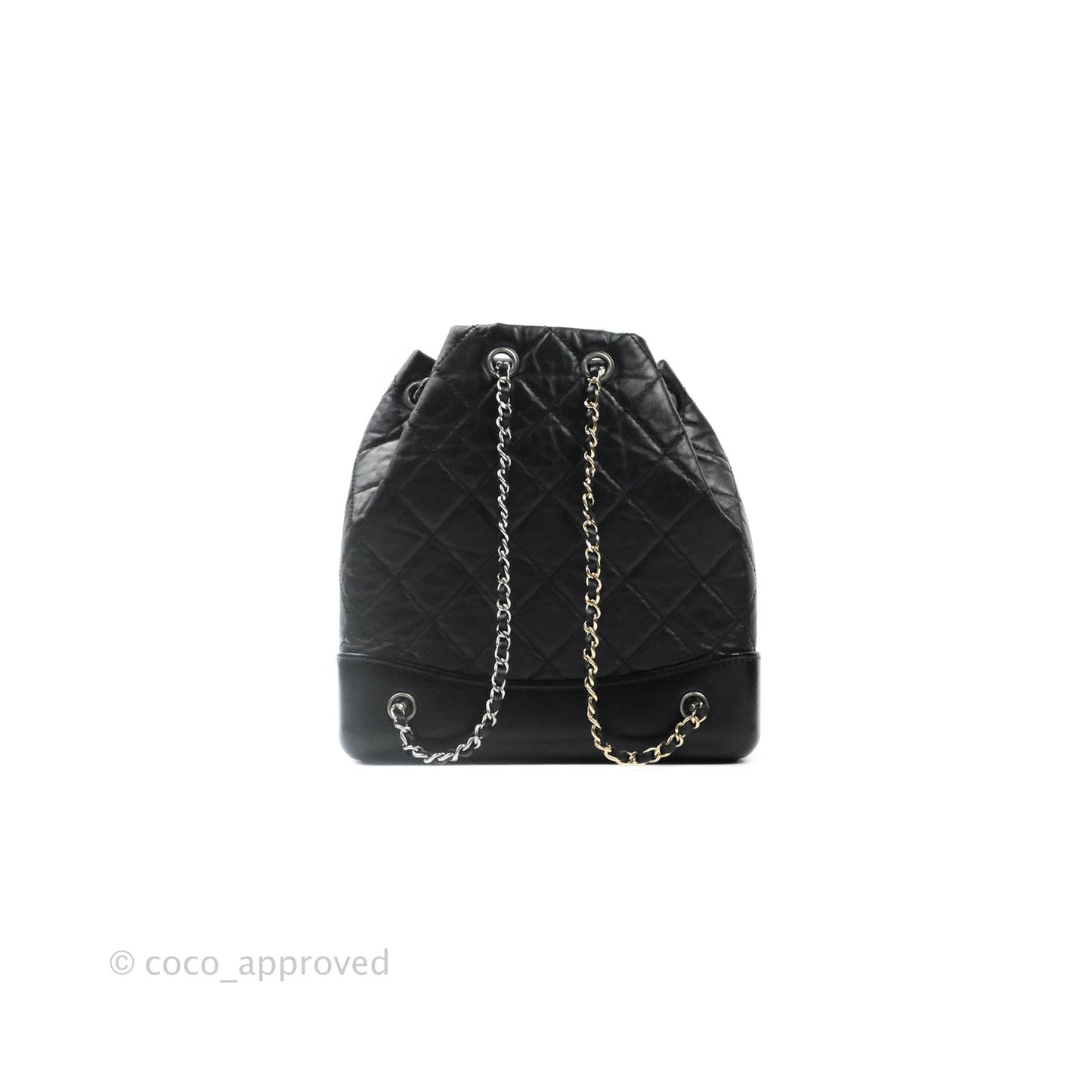 Chanel Small Gabrielle Backpack Black Aged Calfskin
