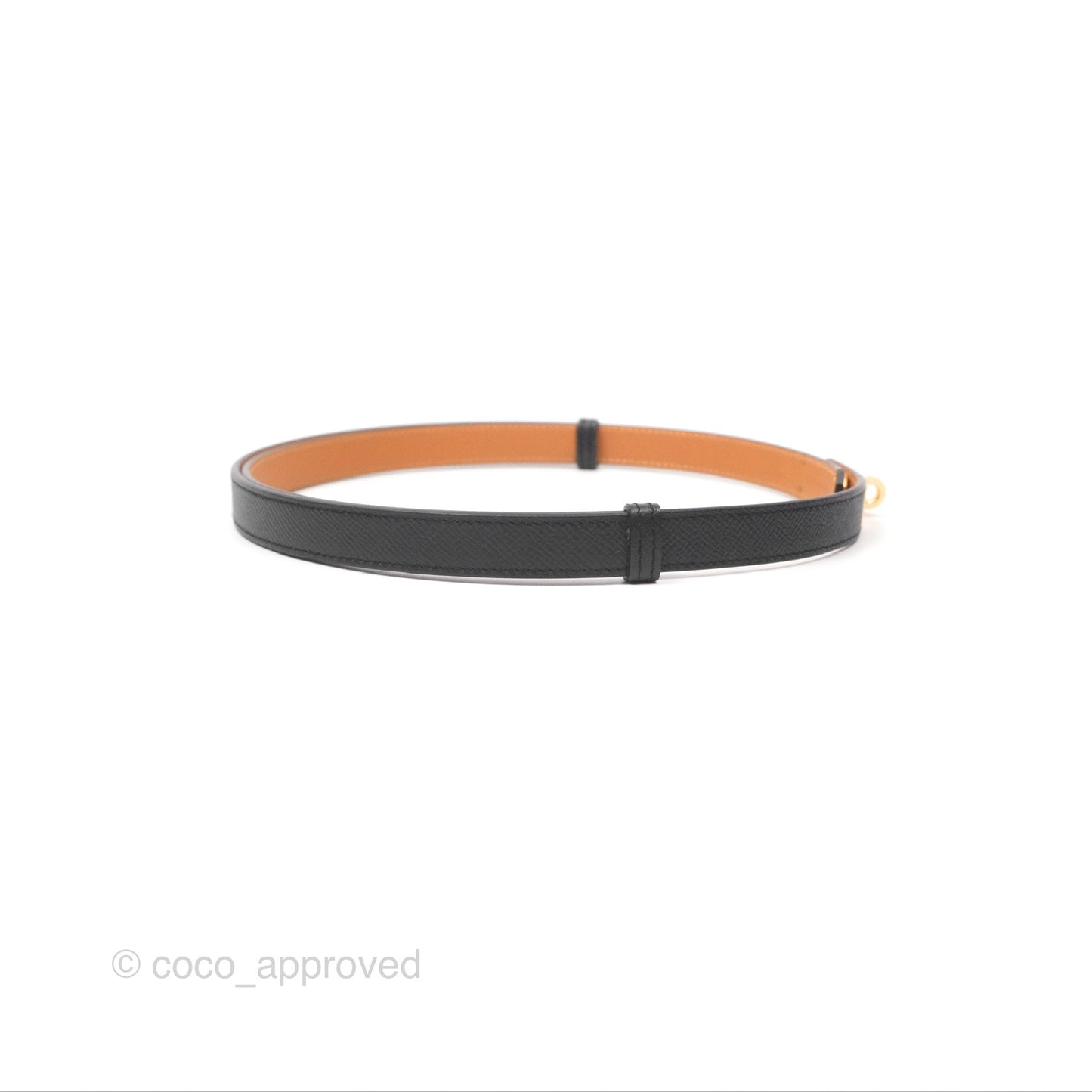Hermès Kelly Belt Black Epsom Rose Gold Hardware
