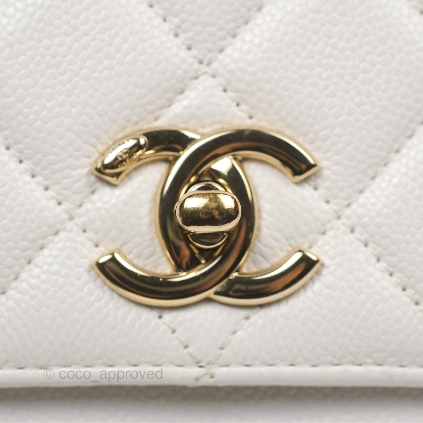 Chanel Quilted Small Business Affinity Flap White Caviar Gold Hardware