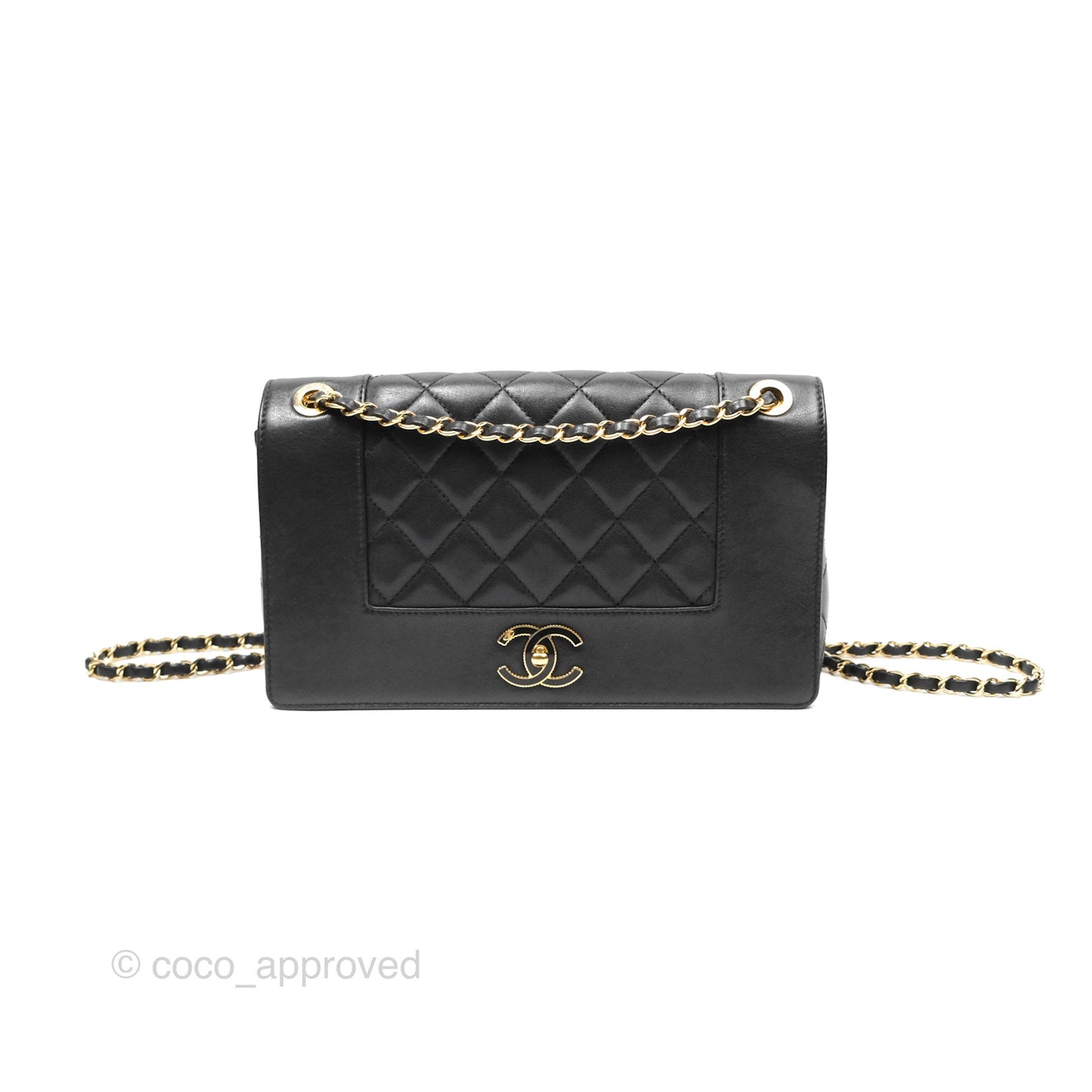 Chanel Mademoiselle Flap Bag Black Calfskin Gold Hardware