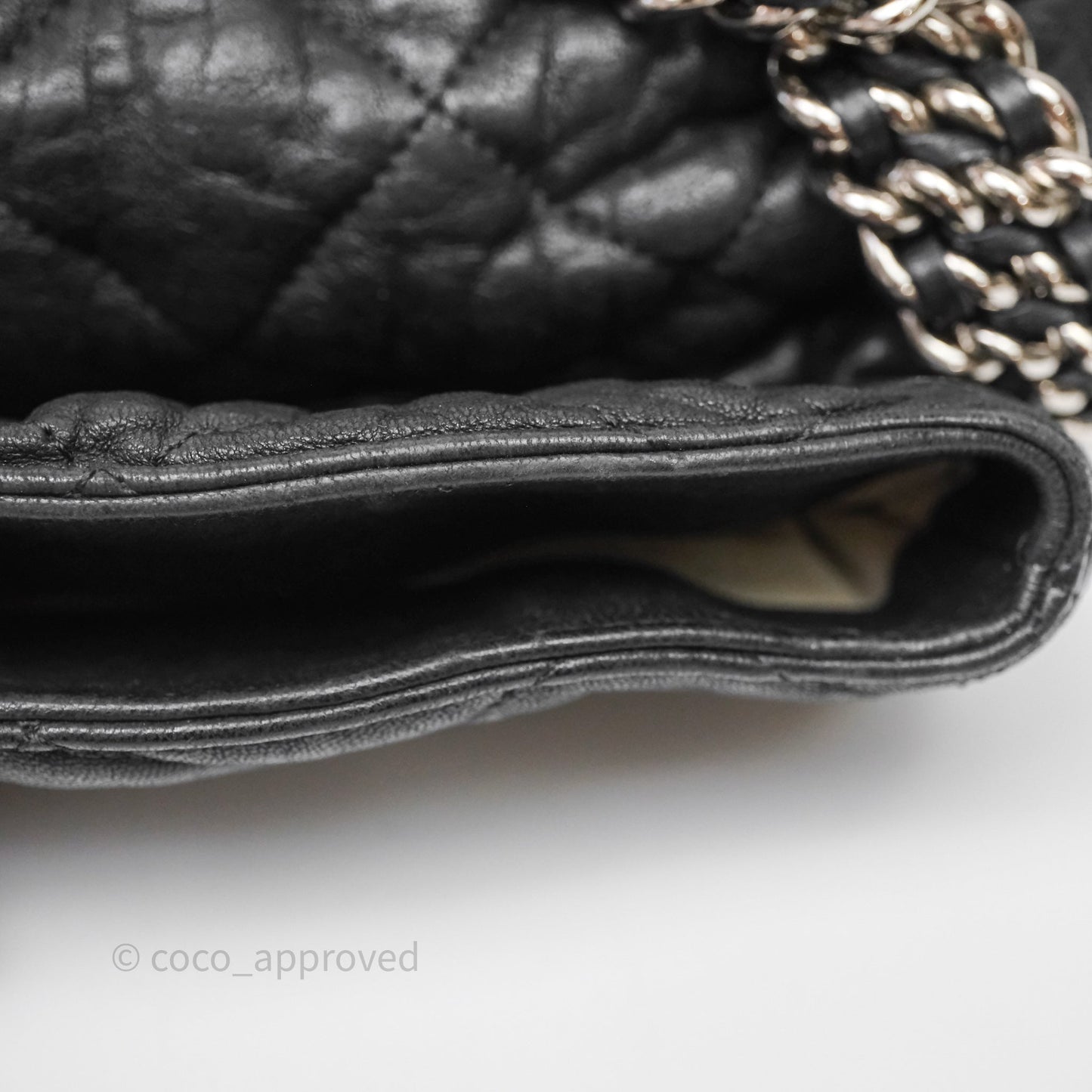 Chanel Chain Around Calfskin Hobo Black Silver Hardware