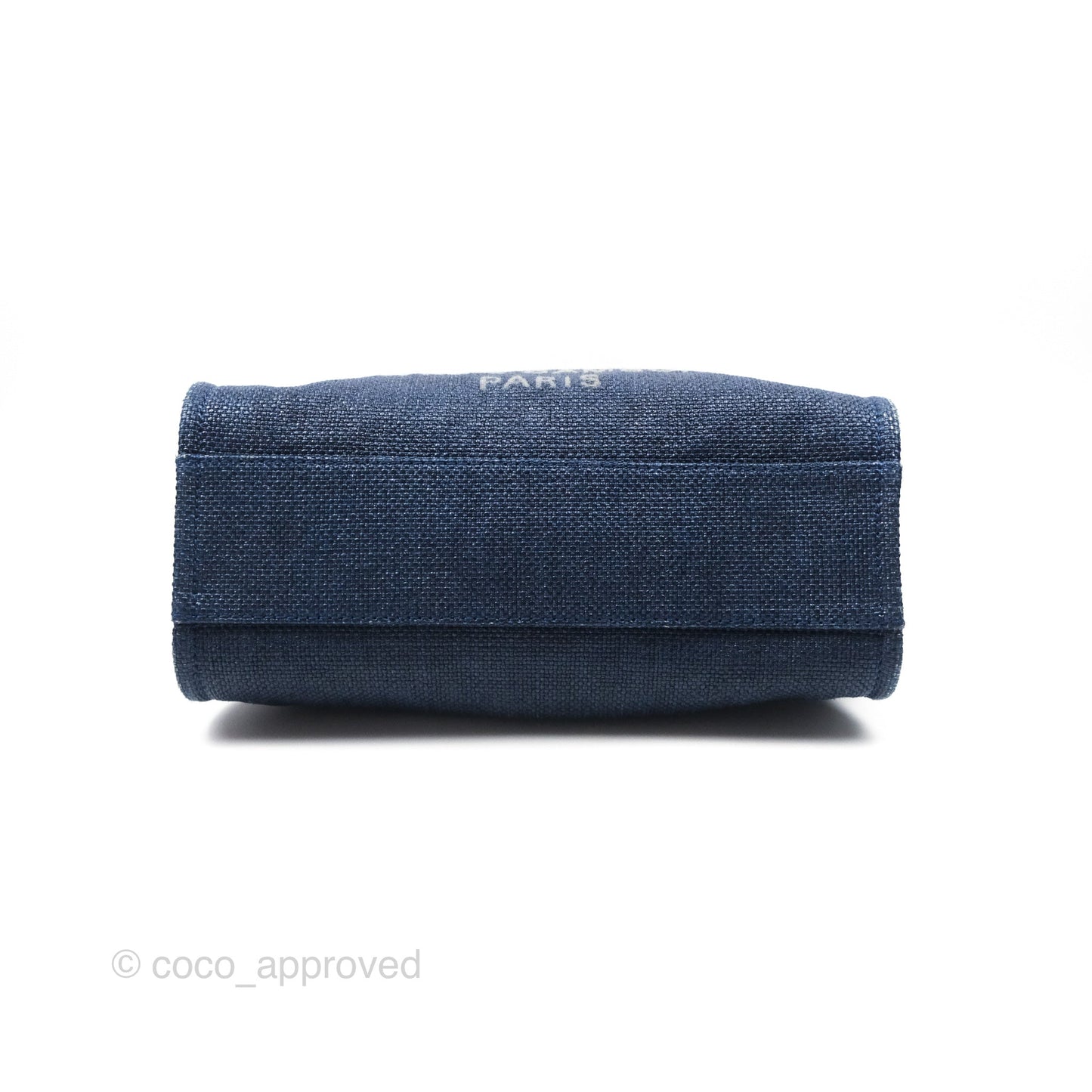 Chanel Medium Deauville Navy Canvas Gold Hardware