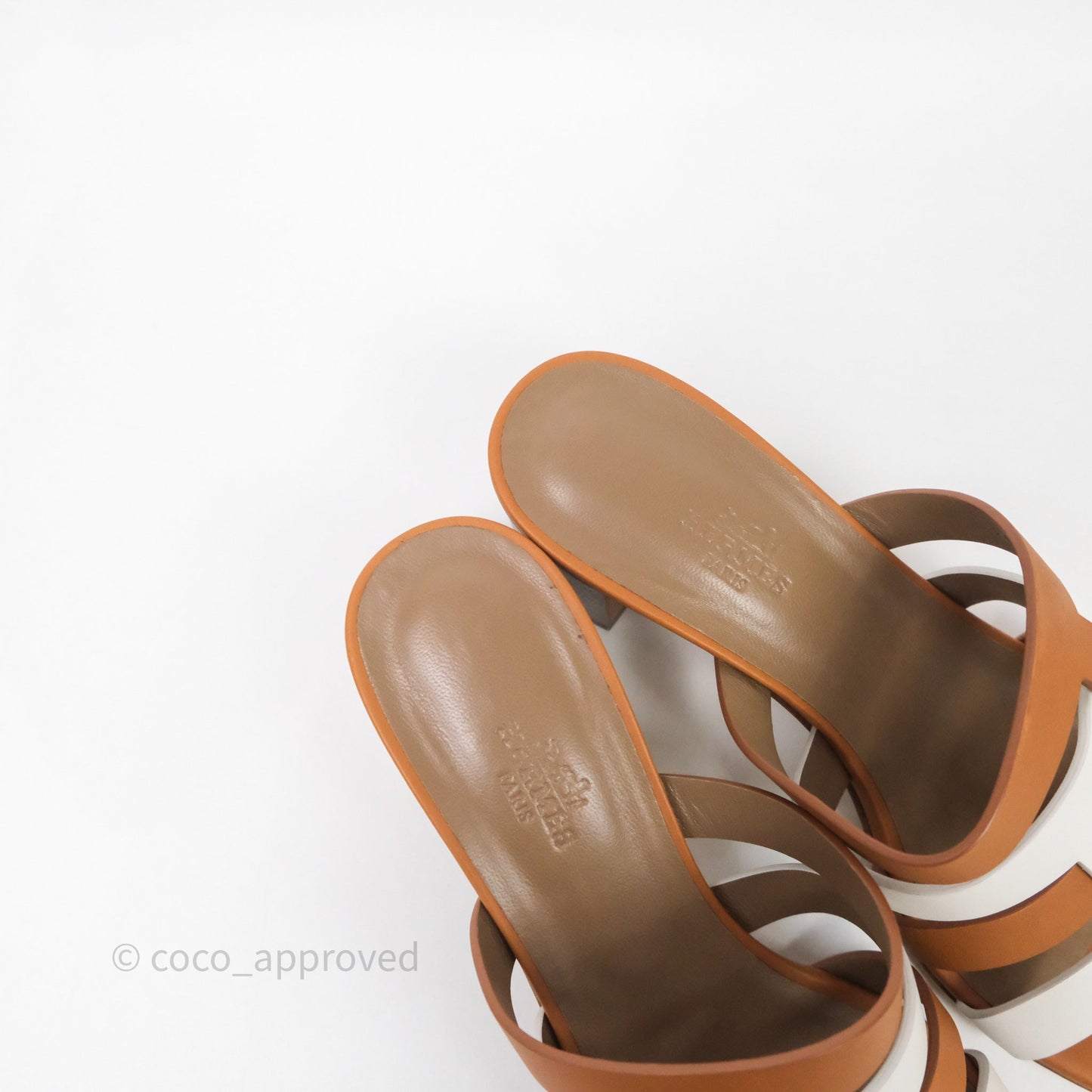 Hermes Amica Sandal Blanc/Naturel Size 38.5