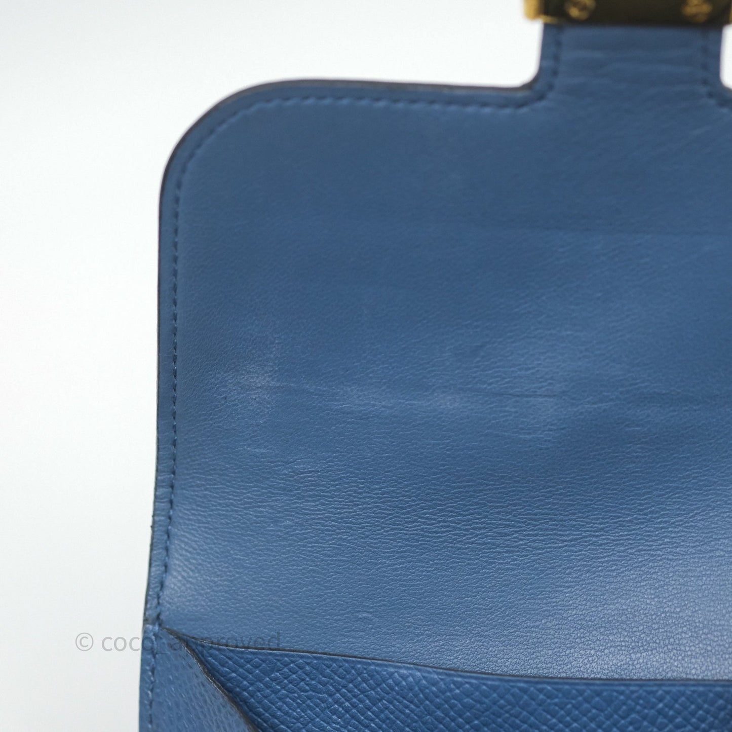 Hermès Constance Short Wallet Bleu Agate R2 Epsom Gold Hardware