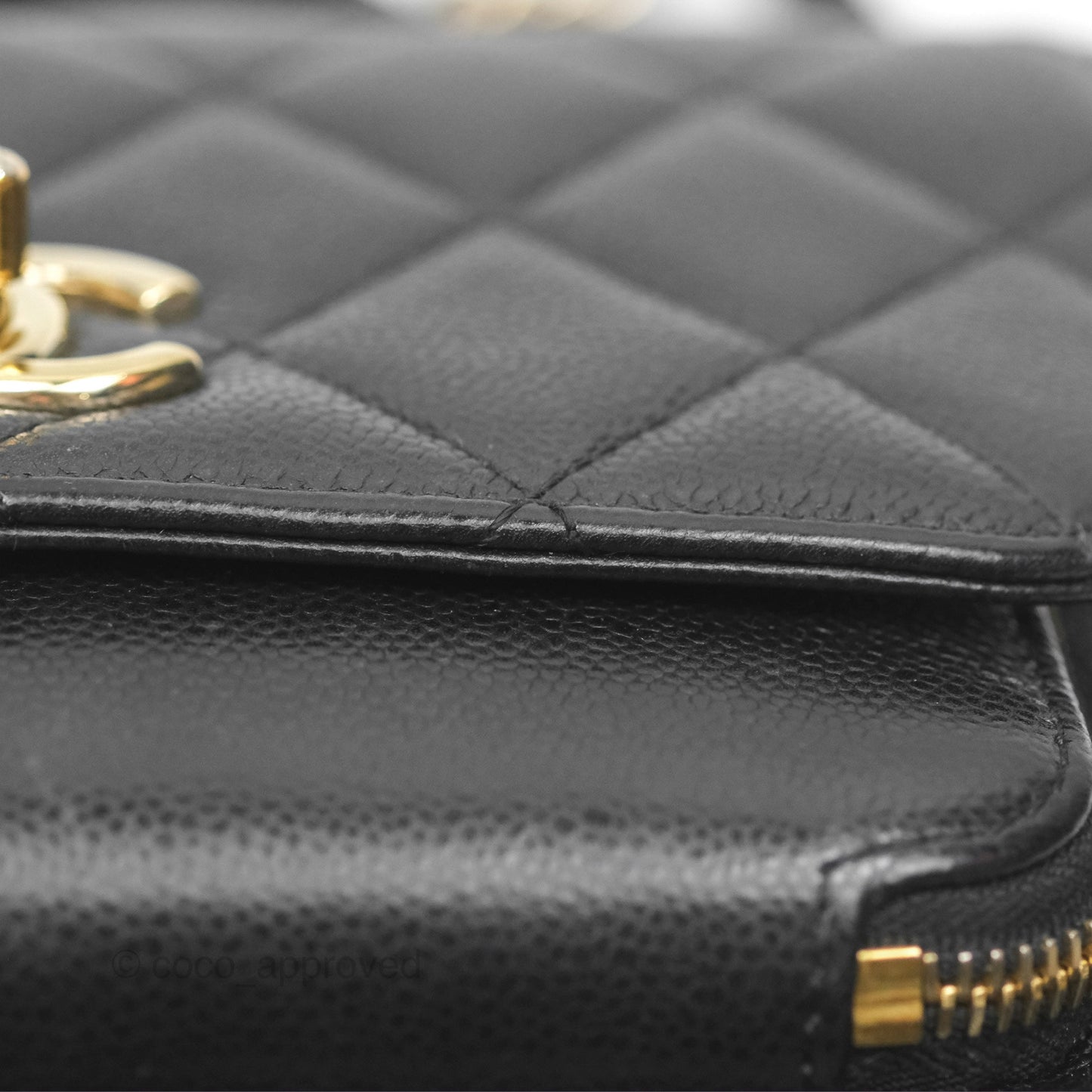 Chanel Quilted Small Business Affinity Flap Black Caviar Gold Hardware
