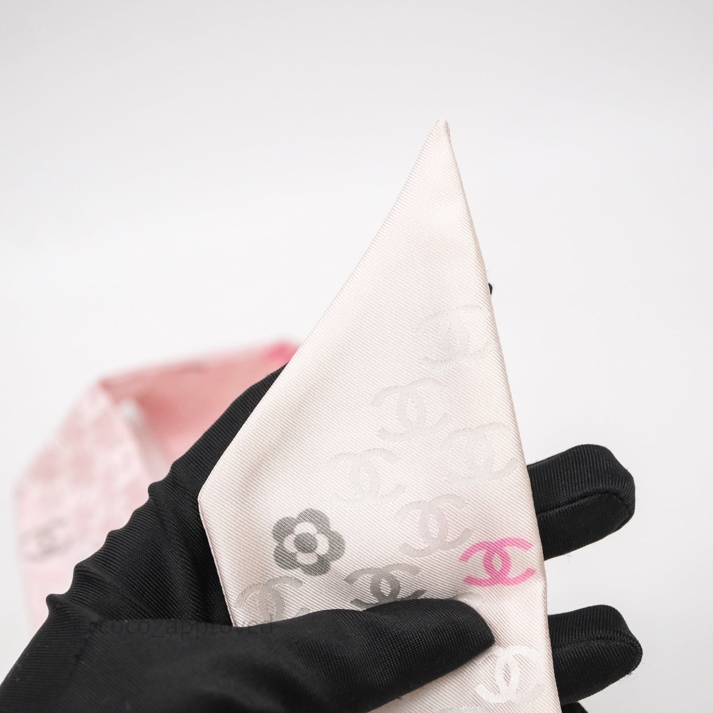 Chanel CC Silk Twilly in Pink