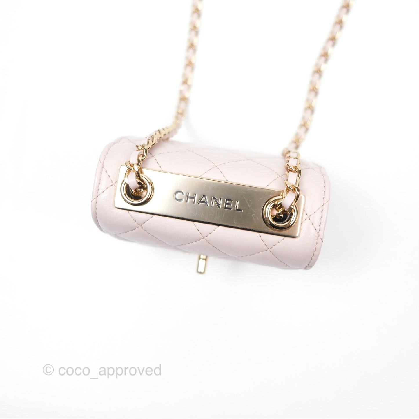Chanel Mini Quilted Trendy CC Clutch With Chain Light Pink Lambskin Gold Hardware