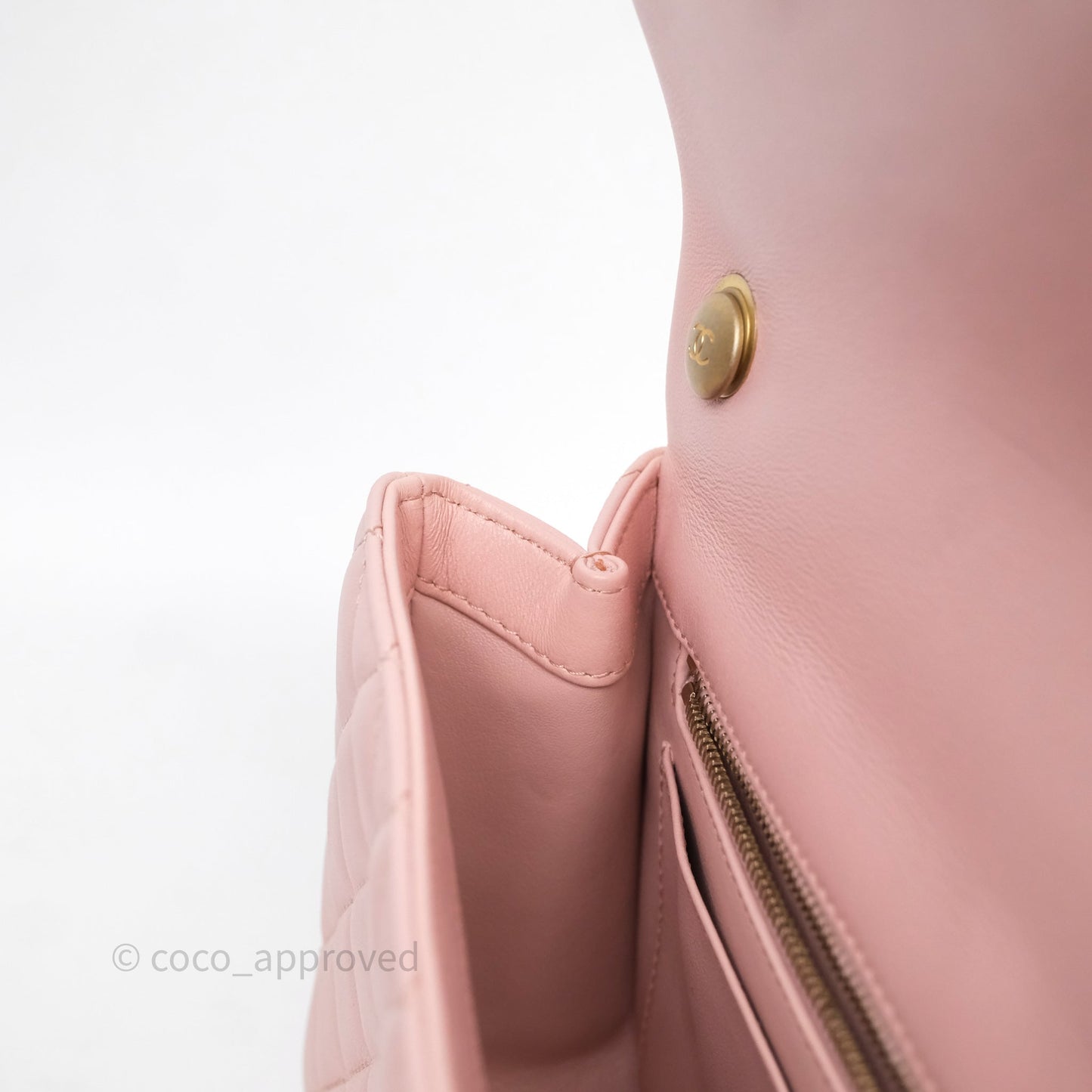 Chanel Quilted Flap Bag With Camellia Adjustable Lambskin Pink Aged Gold Hardware