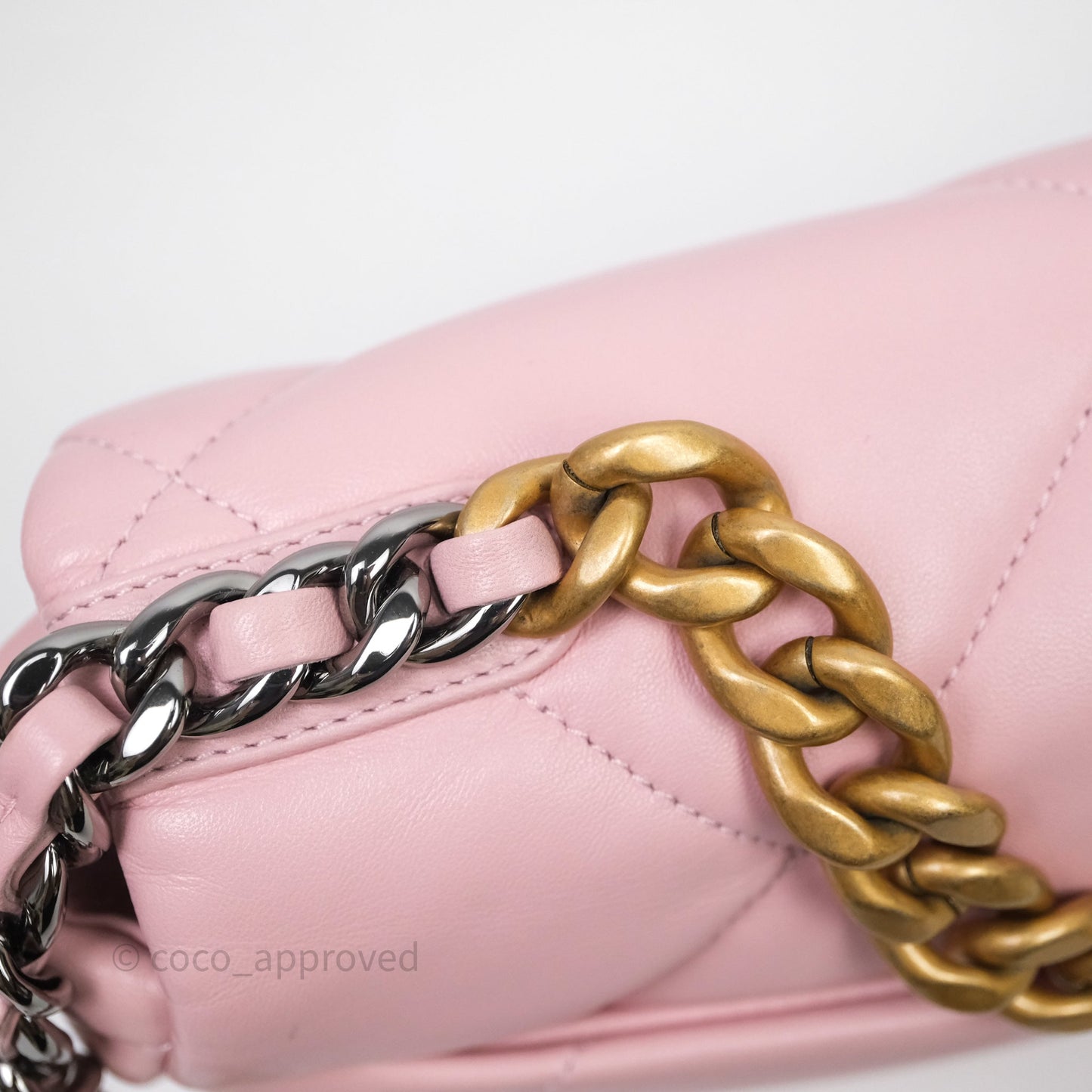 Chanel 19 Small Pink Lambskin Mixed Hardware