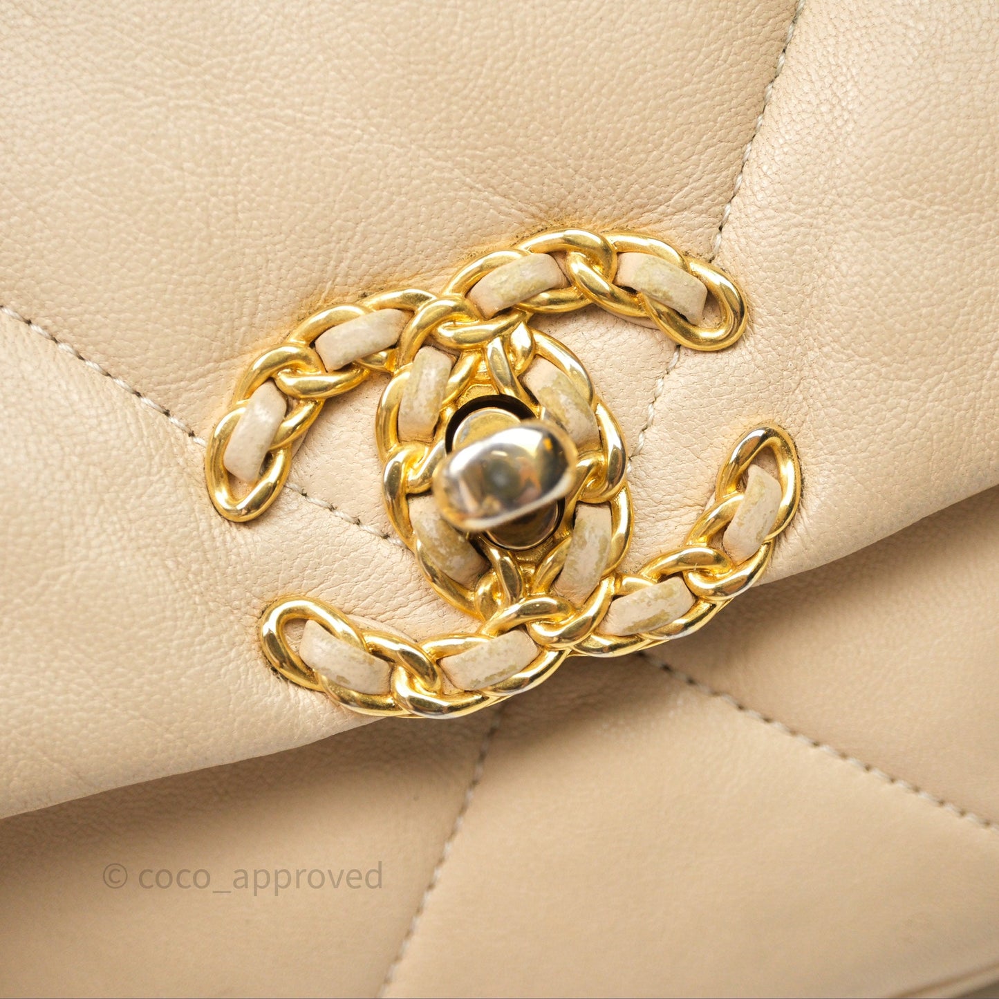 Chanel 19 Small Beige Mixed Hardware