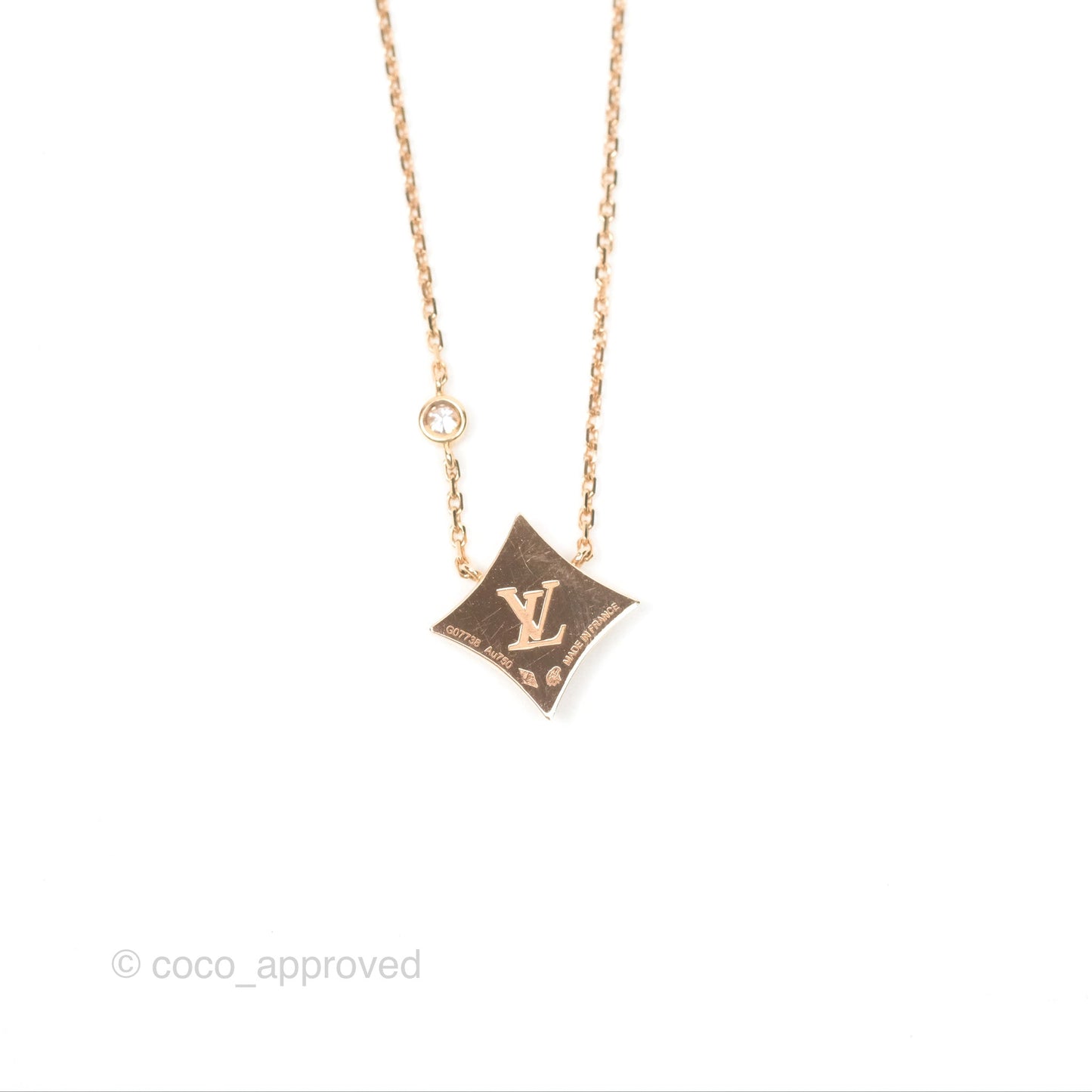 Louis Vuitton Colour Blossom BB Star Pendant Necklace Pink Gold White Mother-of-Pearl & Diamond