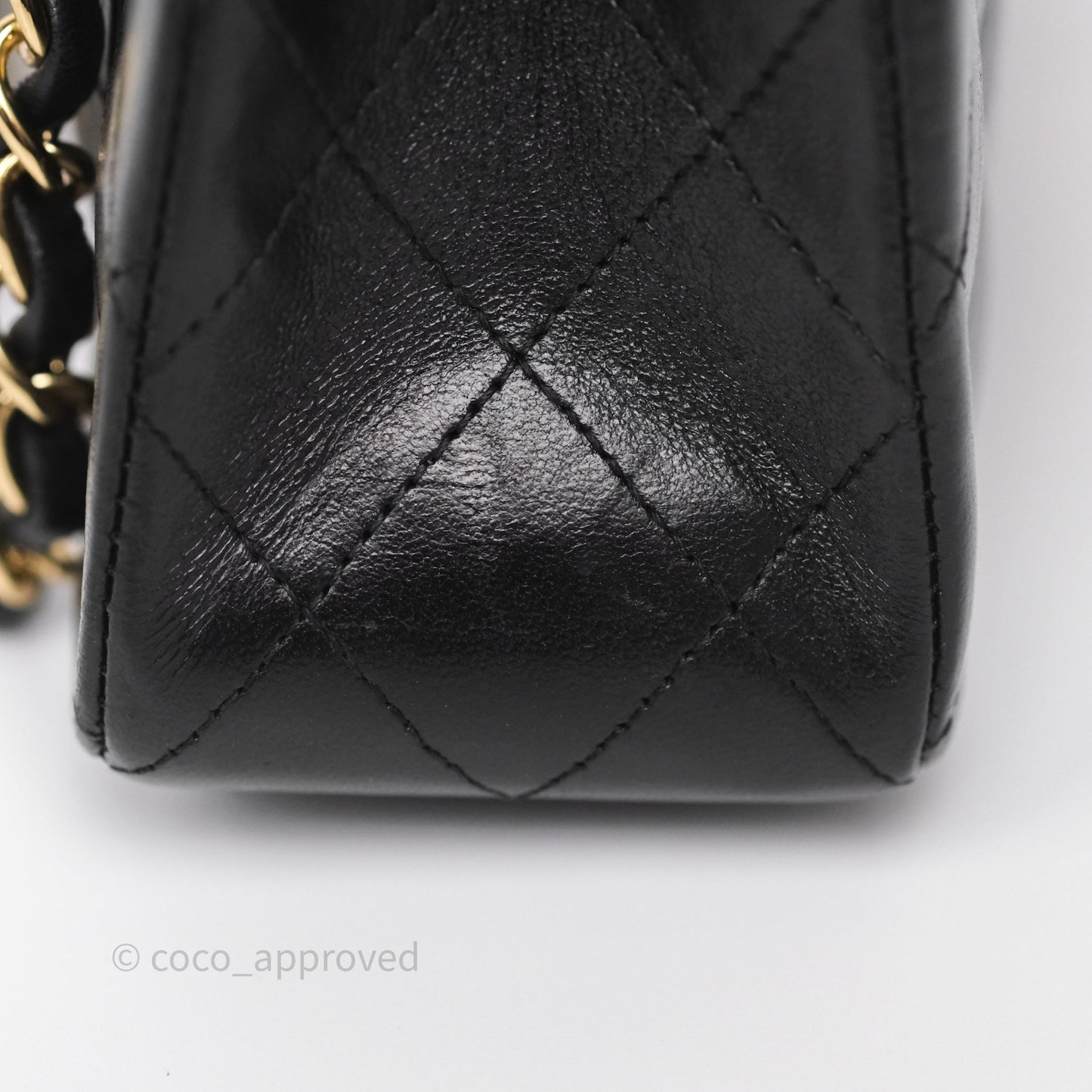 Chanel Small Classic Flap Quilted Black Lambskin Gold Hardware