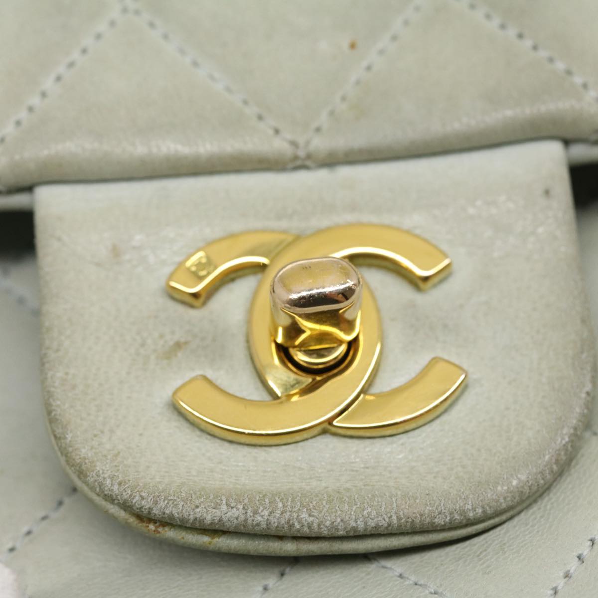 CHANEL Classic Matelasse 25 Double Chain Flap Shoulder Bag Lamb Skin  29961A
