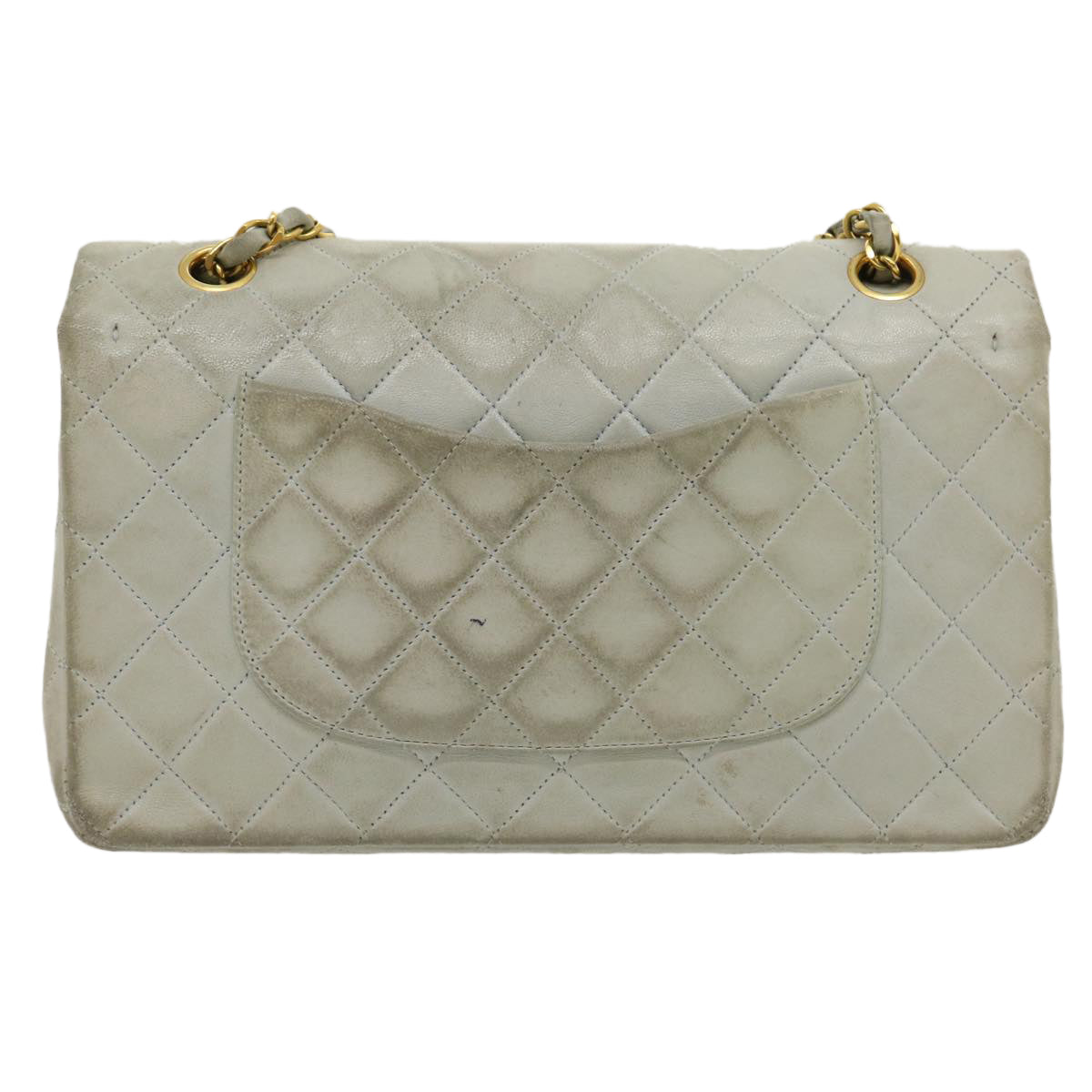 CHANEL Classic Matelasse 25 Double Chain Flap Shoulder Bag Lamb Skin  29961A
