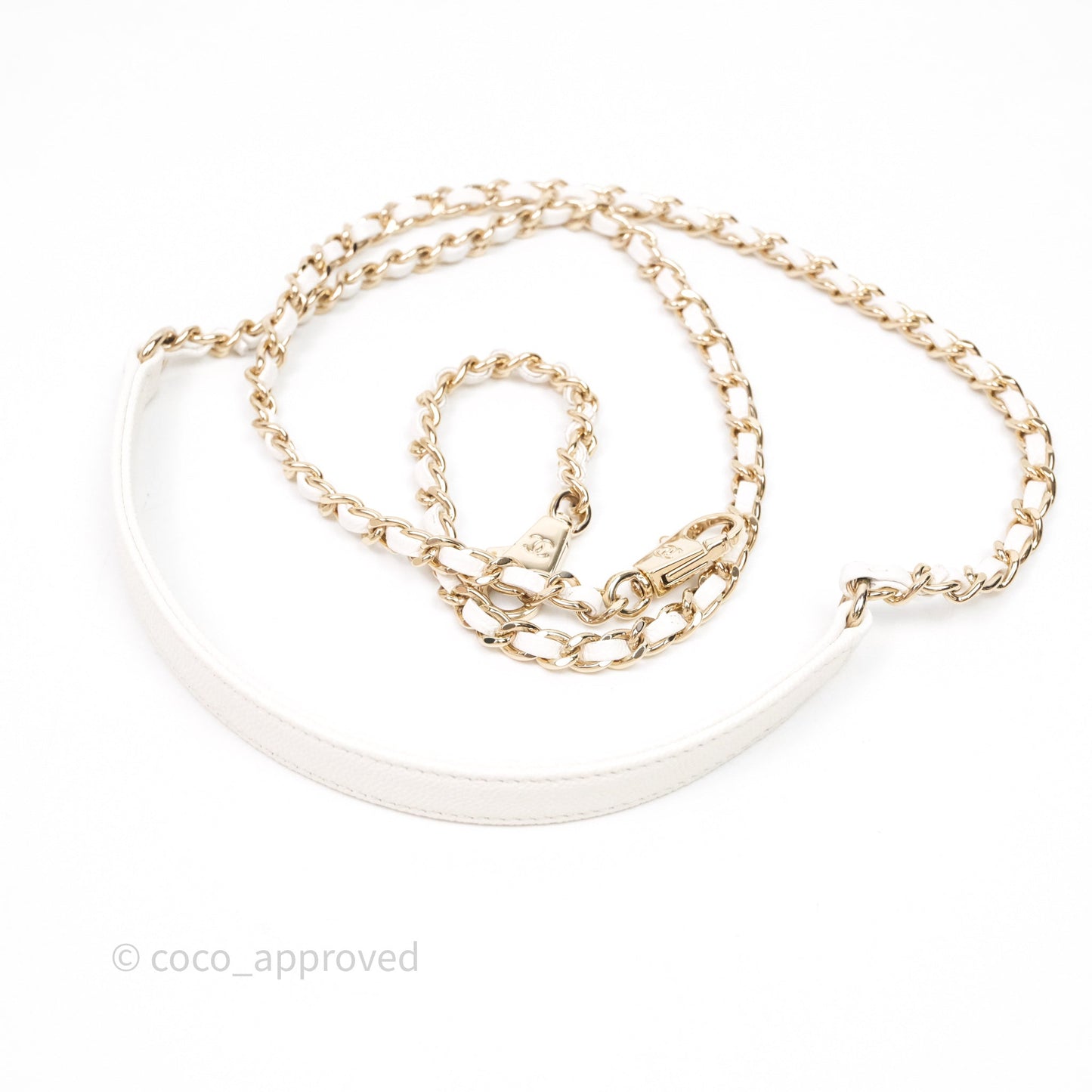 Chanel Mini Coco Handle Quilted White Caviar Gold Hardware