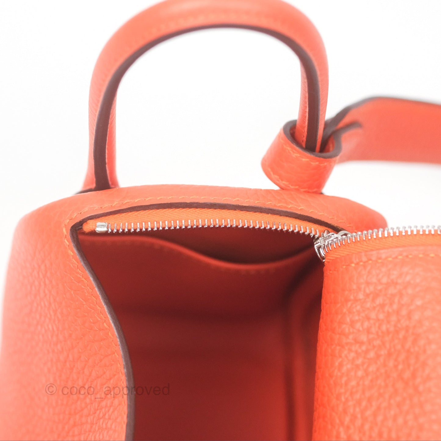Hermès Mini Lindy 20 Orange Poppy 8V Clemence Palladium Hardware