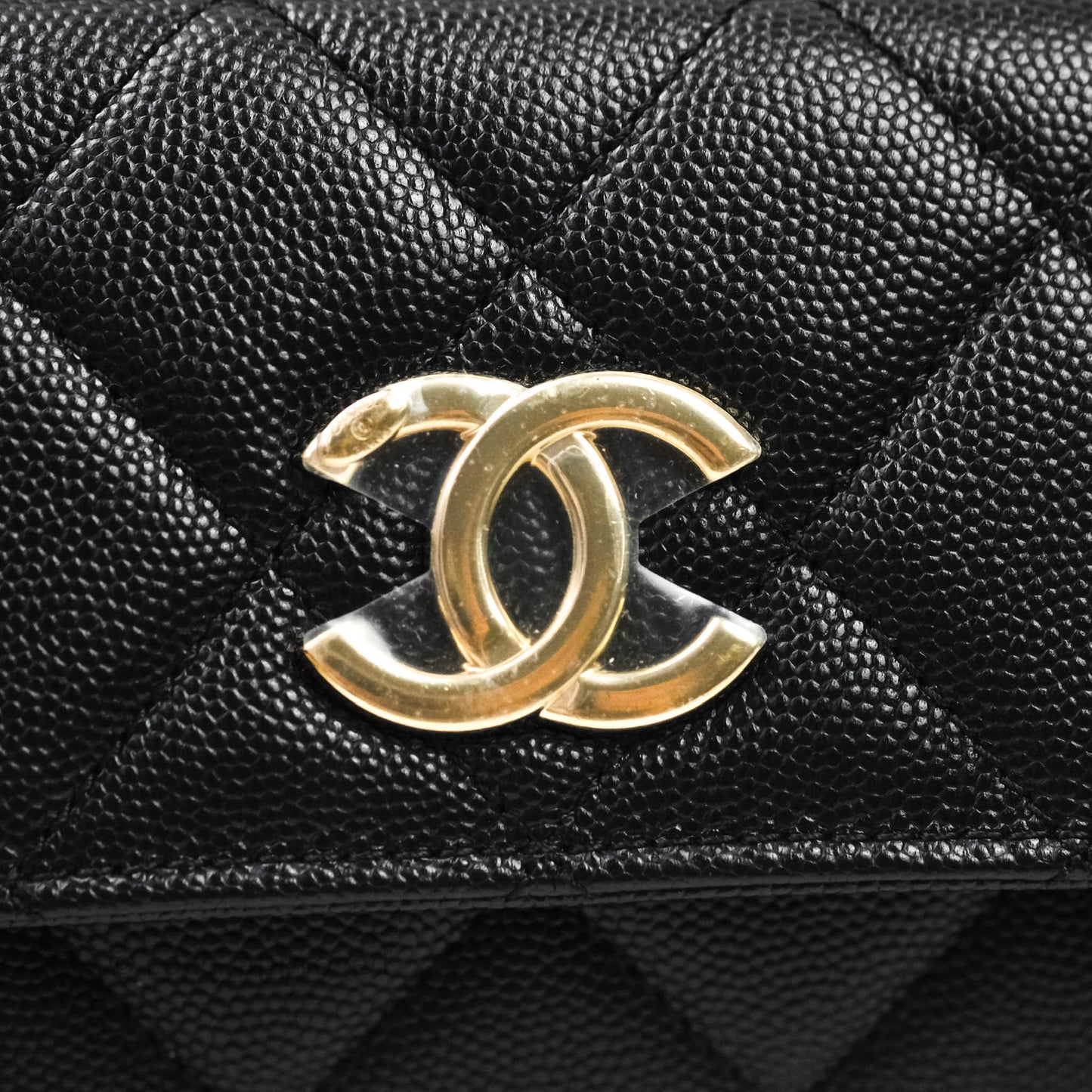 Chanel Camera Bag With Detachable Pouch Black Caviar Gold Hardware