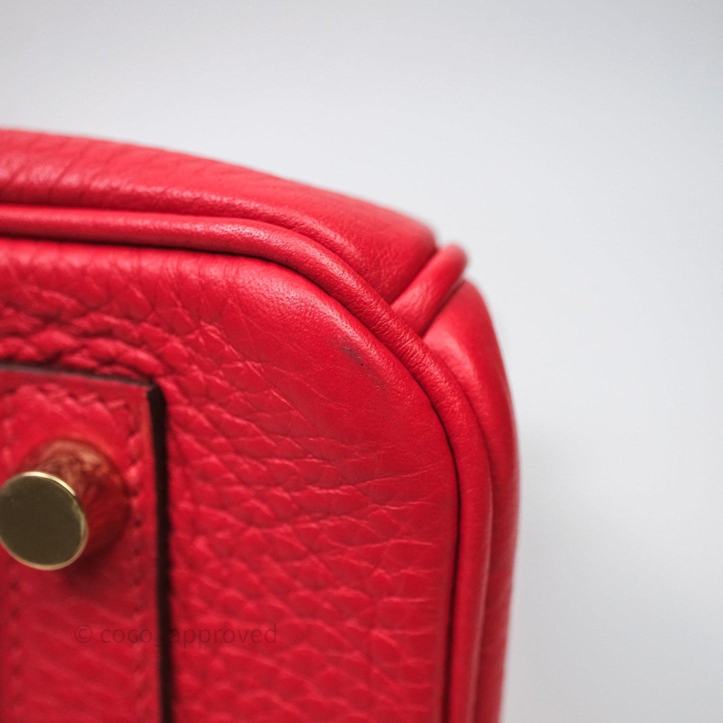 Hermes Birkin 30 Rouge Togo Gold Hardware