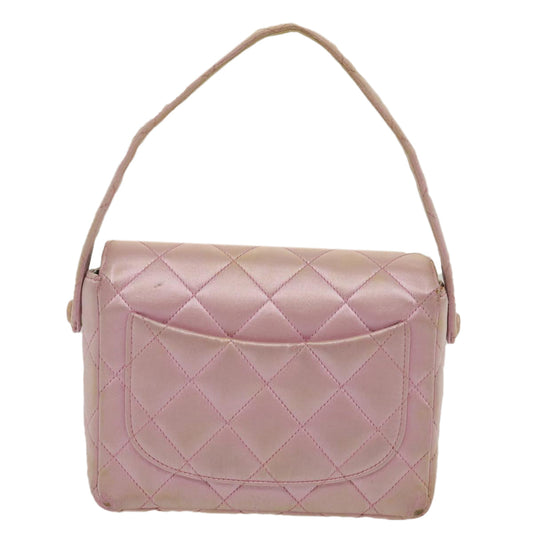 Luxury Chanel Matelasse Hand Bag Silk Satin Pink CC  29999A