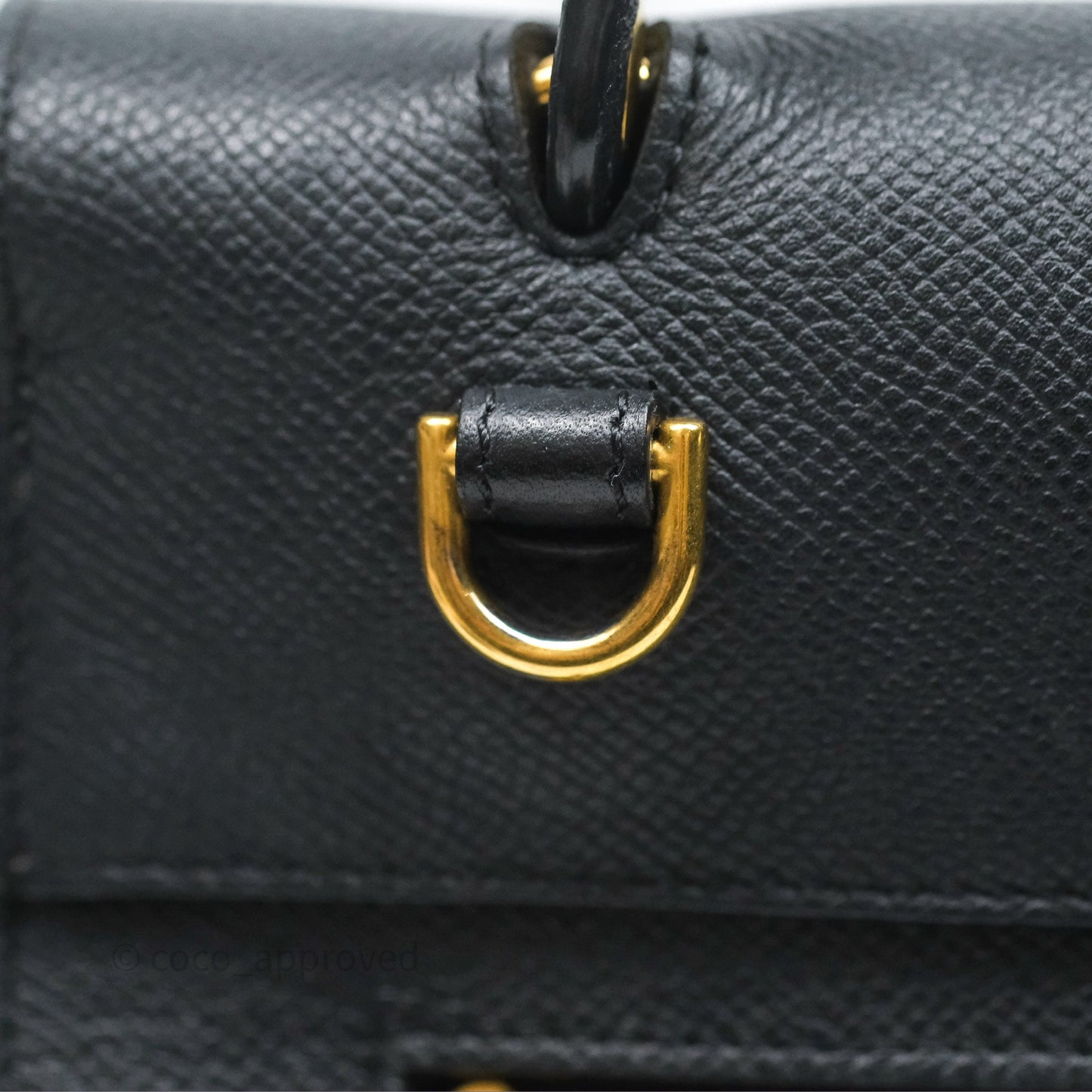 Celine Micro Belt Bag Black Grained Calfskin Gold Hardware