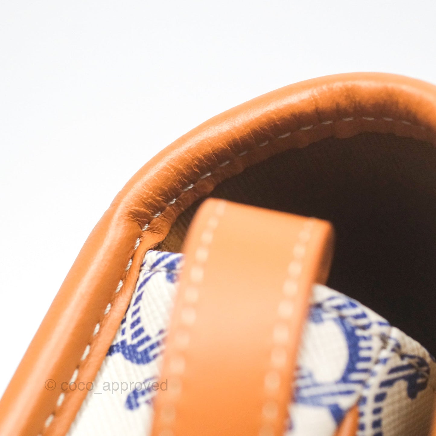 Celine Mini Besace Triomphe Embroidery Calfskin White/ Blue