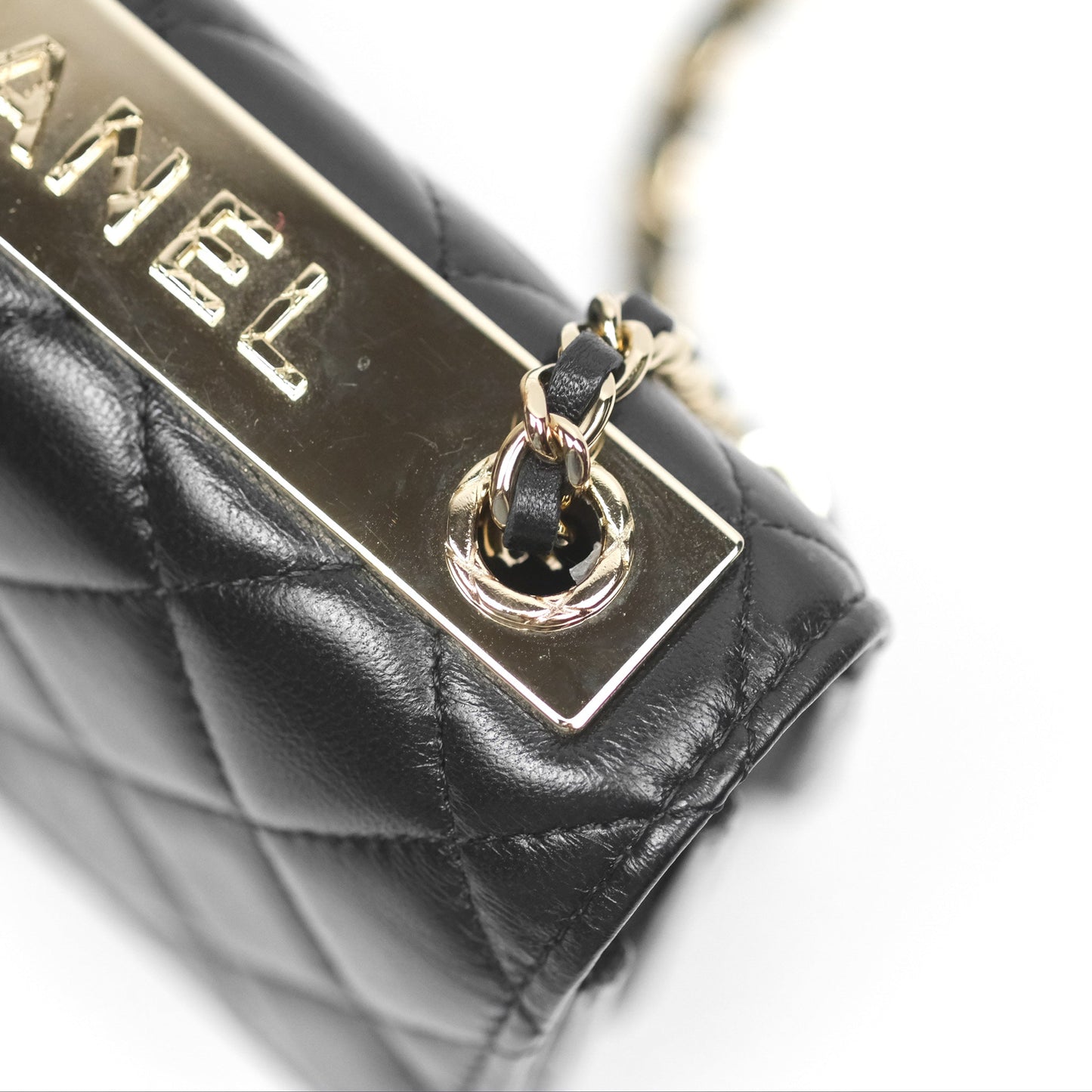 Chanel Mini Trendy WOC Black Lambskin Gold Hardware
