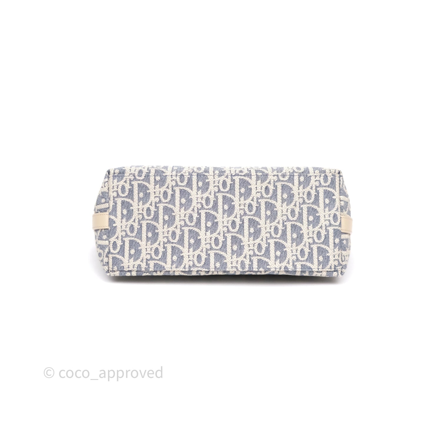 Christian Dior Diorstar Hobo Bag with Chain Blue Dior Oblique Chambray with Raffia Effect