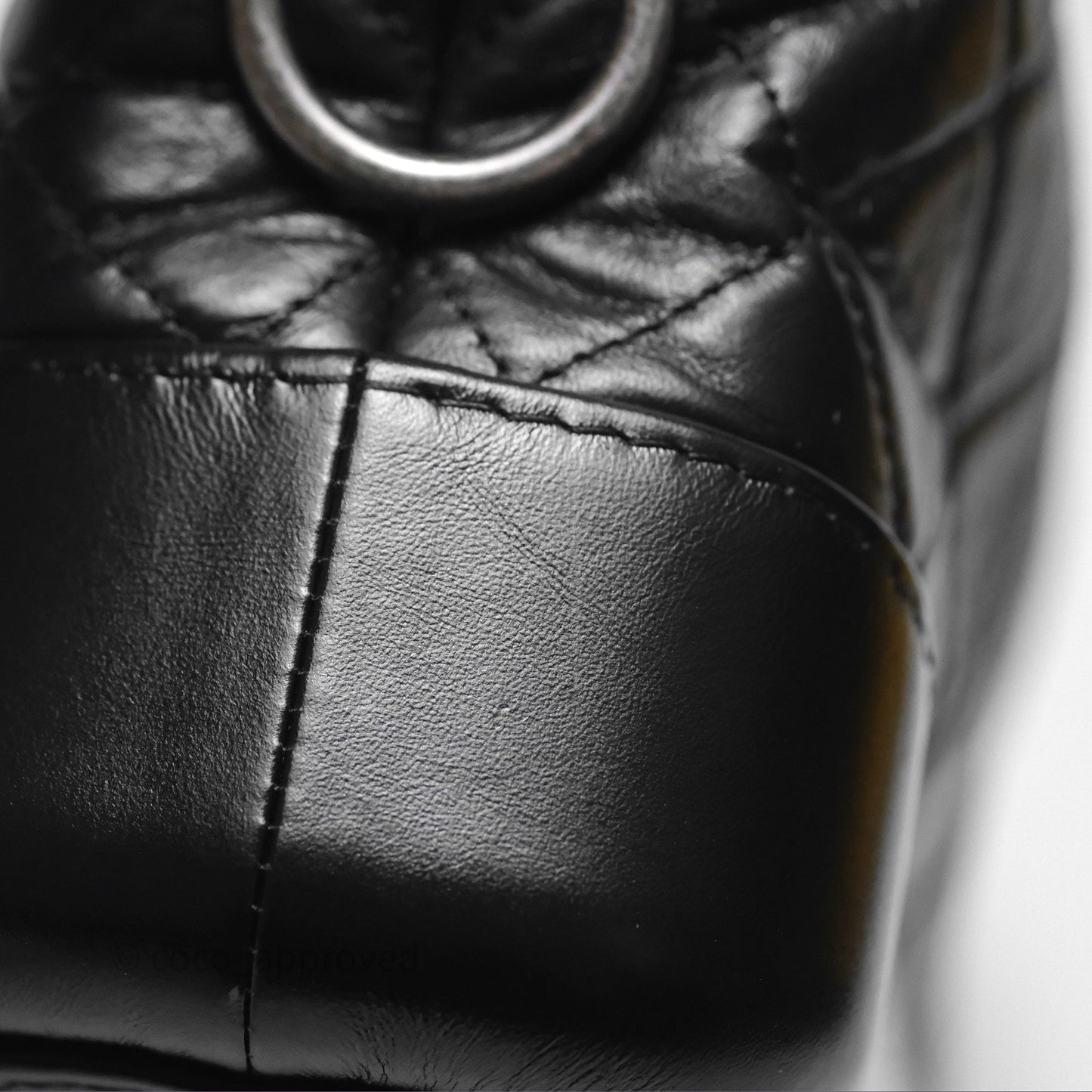 Chanel Small Gabrielle Hobo Quilted Black Aged Calfskin