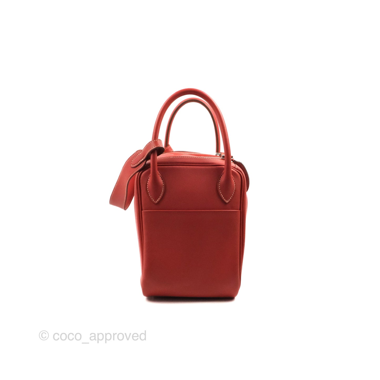Hermès Lindy 30 Sanguine 9M Swift Palladium Hardware