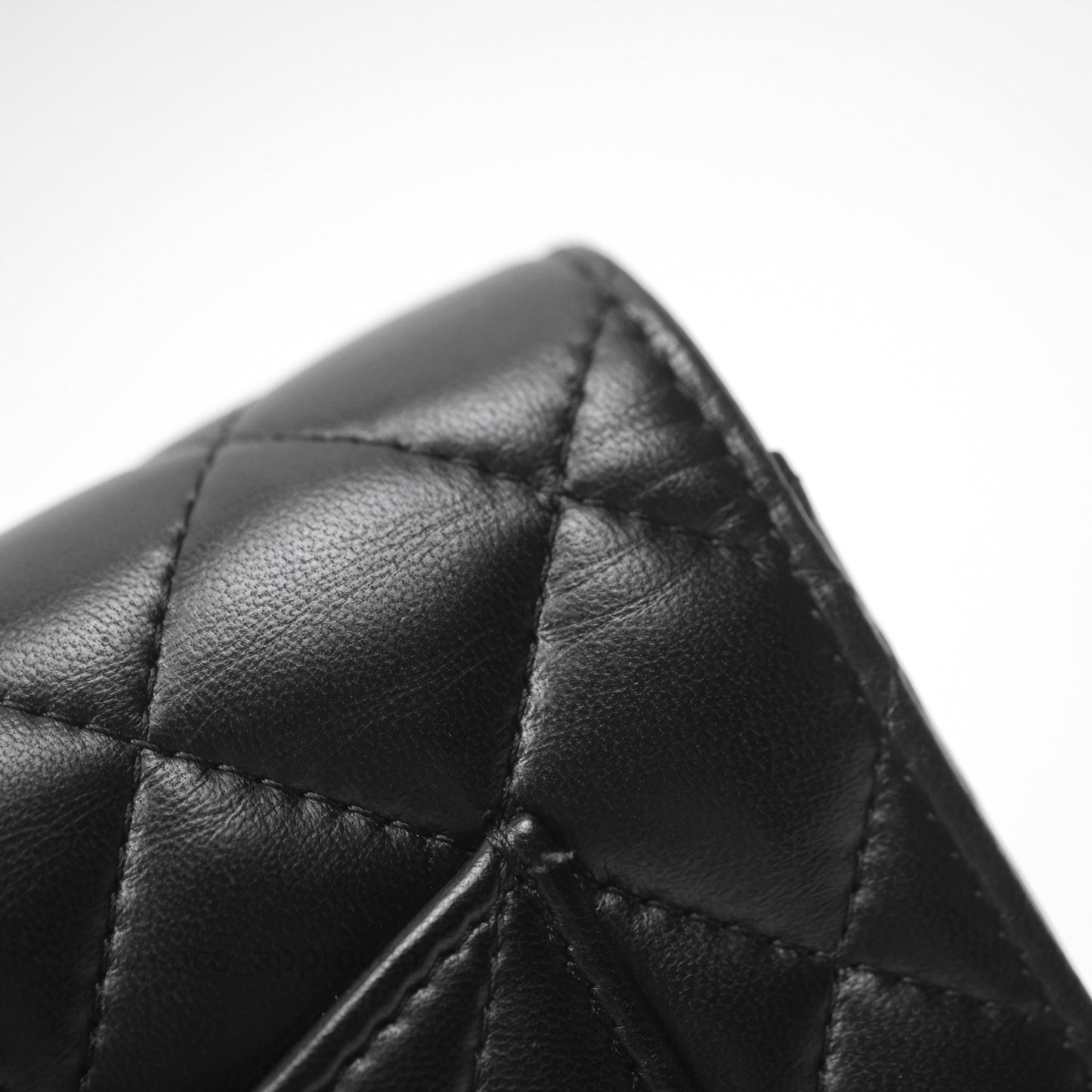 Chanel Quilted Pearl Crush Wallet on Chain WOC Black Lambskin Aged Gold Hardware