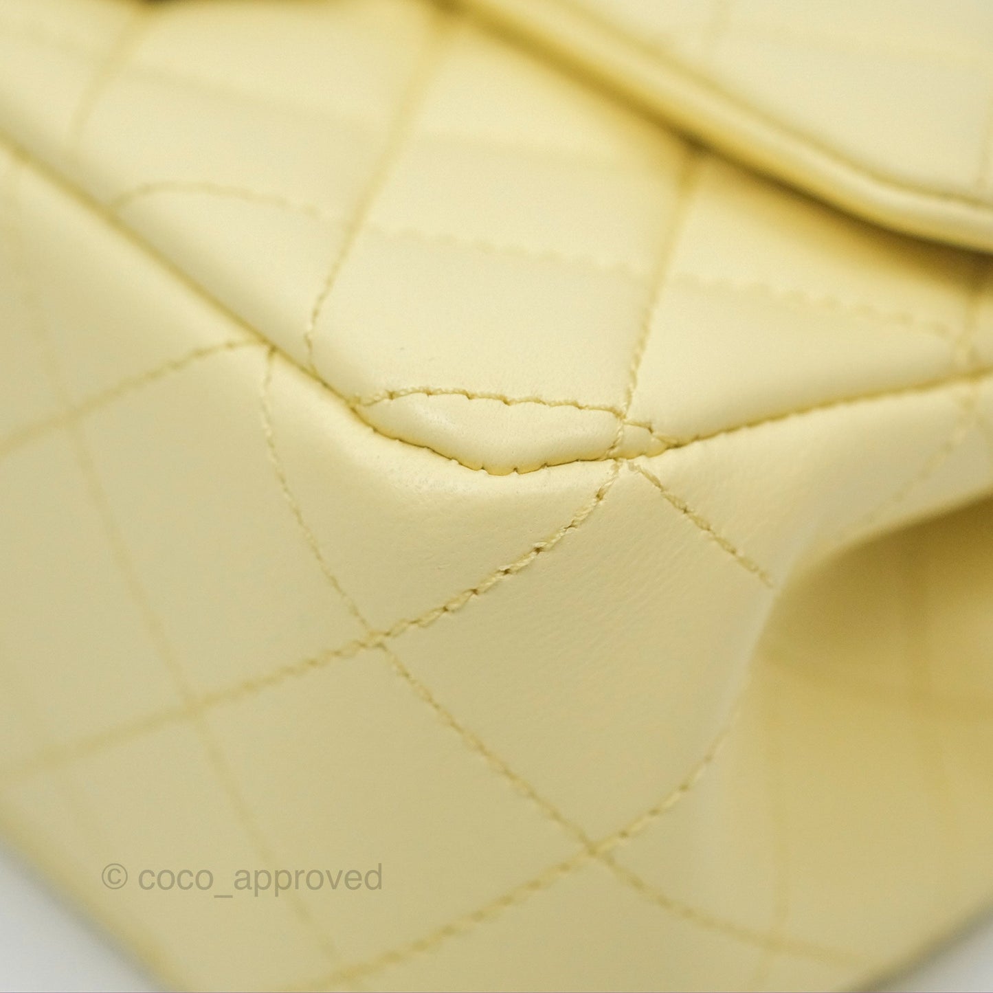 Chanel Mini Rectangular Flap with Camellia Adjustable Chain Yellow Lambskin Aged Gold Hardware 23S
