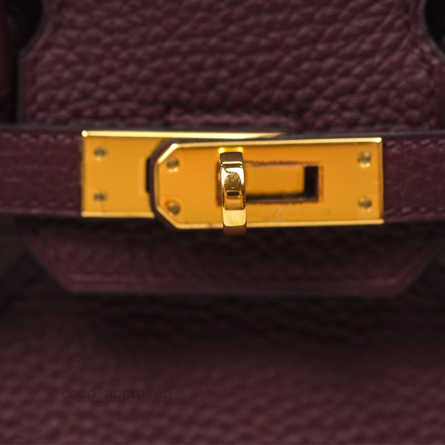 Hermès Birkin 25 Retourne Bordeaux Togo Gold Hardware