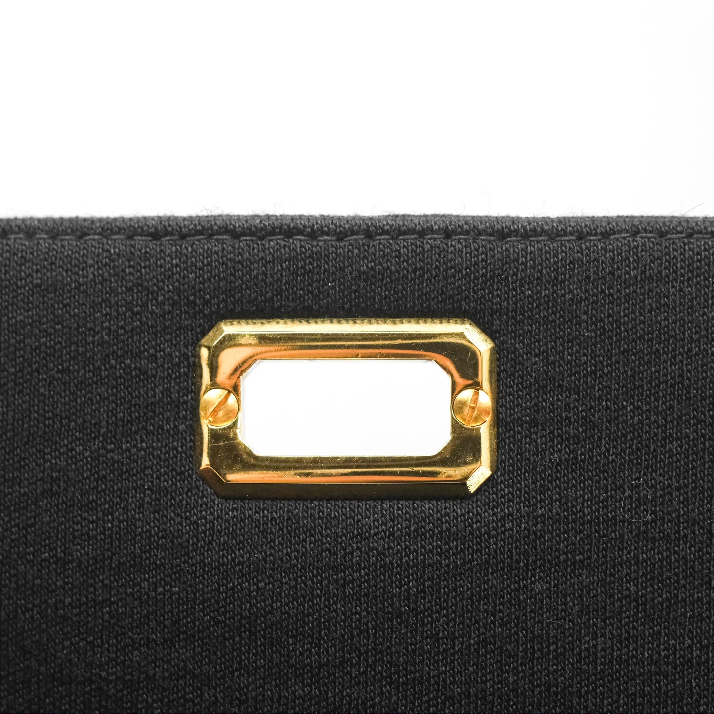 Chanel Vintage Small Quilted Jersey Mademoiselle Top Handle Flap Bag Black