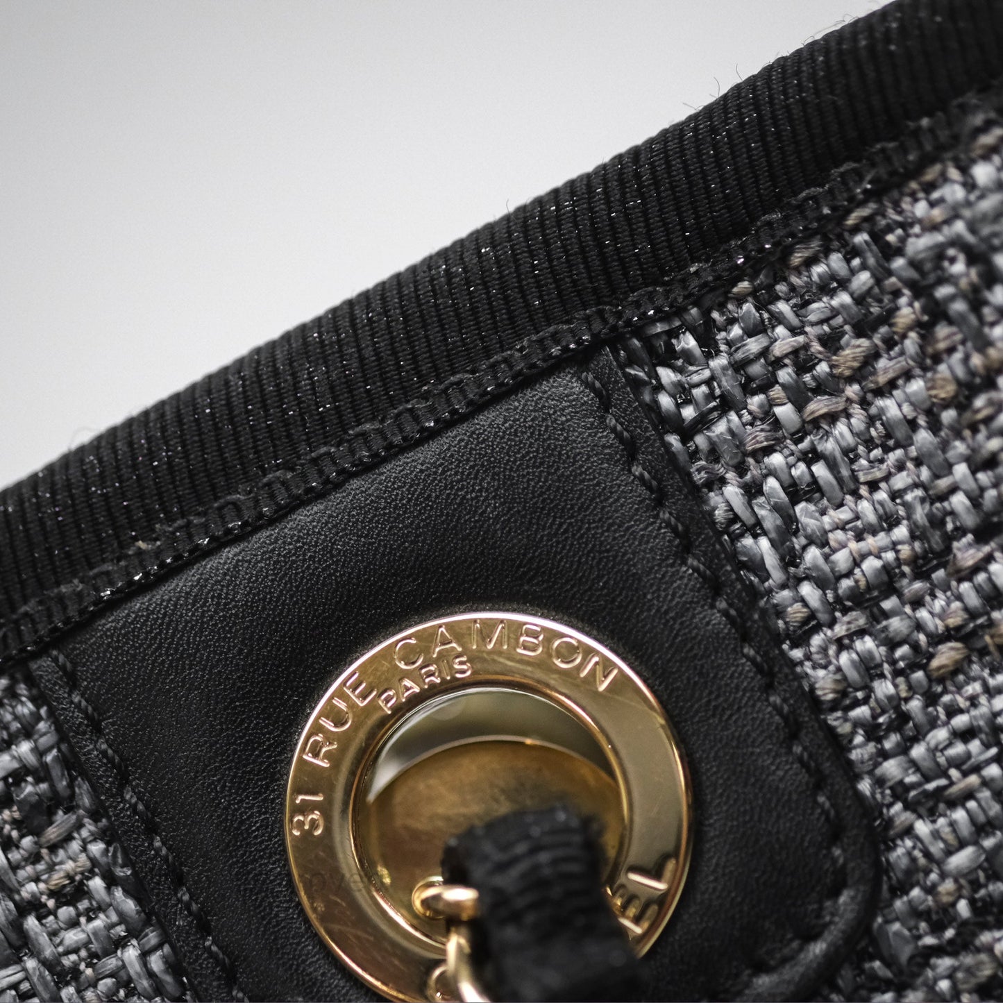 Chanel Medium Deauville Charcoal Grey Canvas
