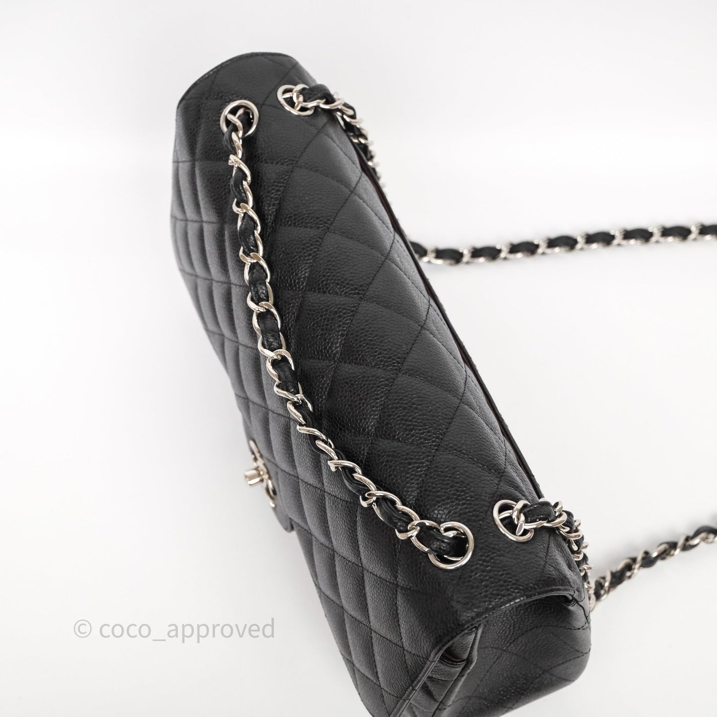 Chanel Jumbo Double Flap Black Caviar Silver Hardware⁣⁣